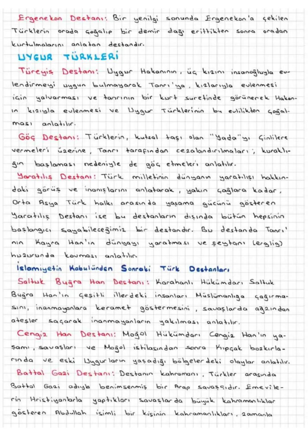 İslamiyet Öncesi Türk Destanlors
V Destanlarımızda
rüya, ışık, ağaç kırklar, at, ok, yay, magara,
ak sakall ihtiyar, yada taşı gibi motifler