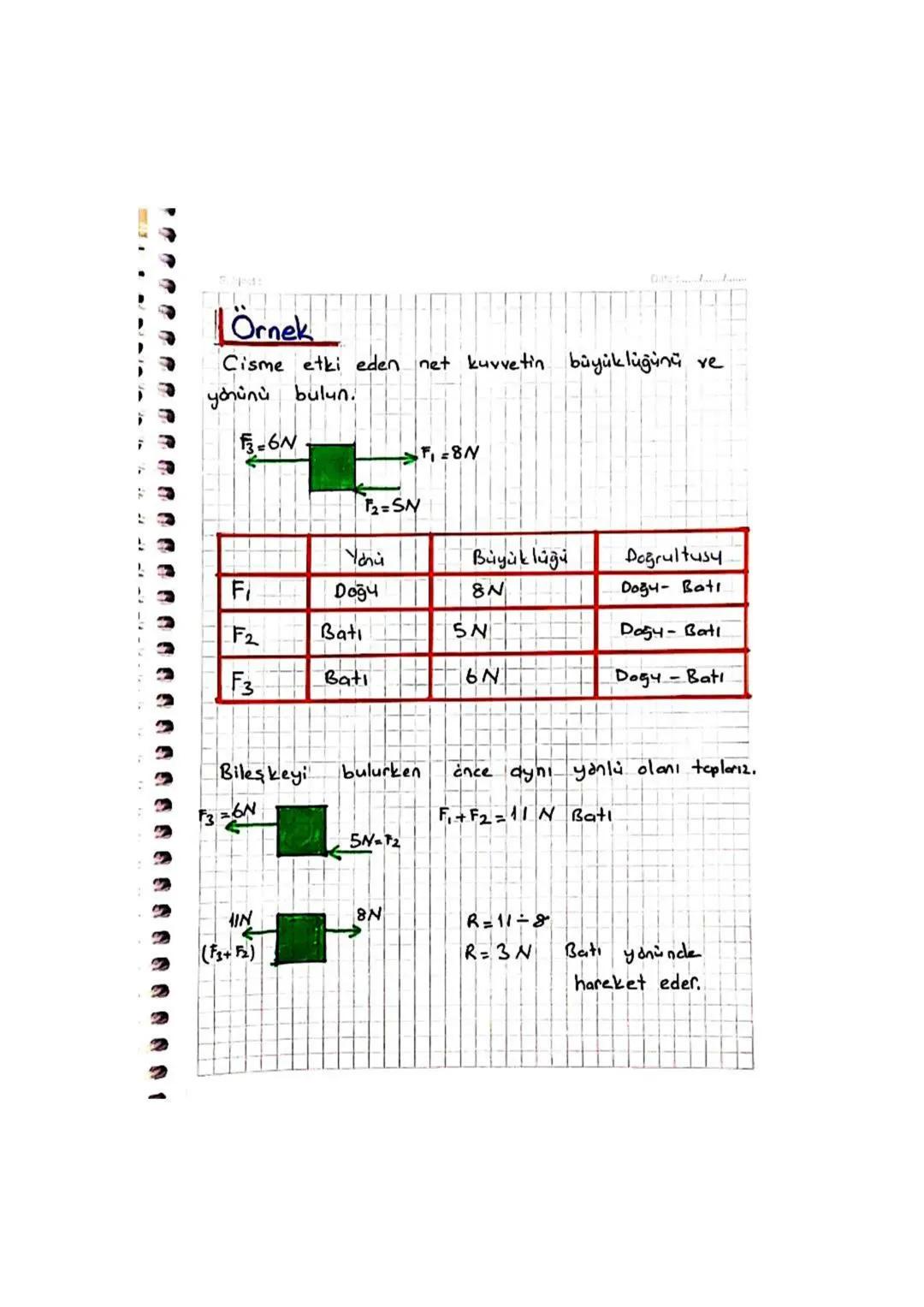 Subject:
Bir
yaptığı
Bileşke Kuvvet
cisme iki yada daha fazla kuvvetin
etkiye denir.
→ Aynı yönlü kuvvetlerin bileşkesi
2it yonly
kuvvetleri