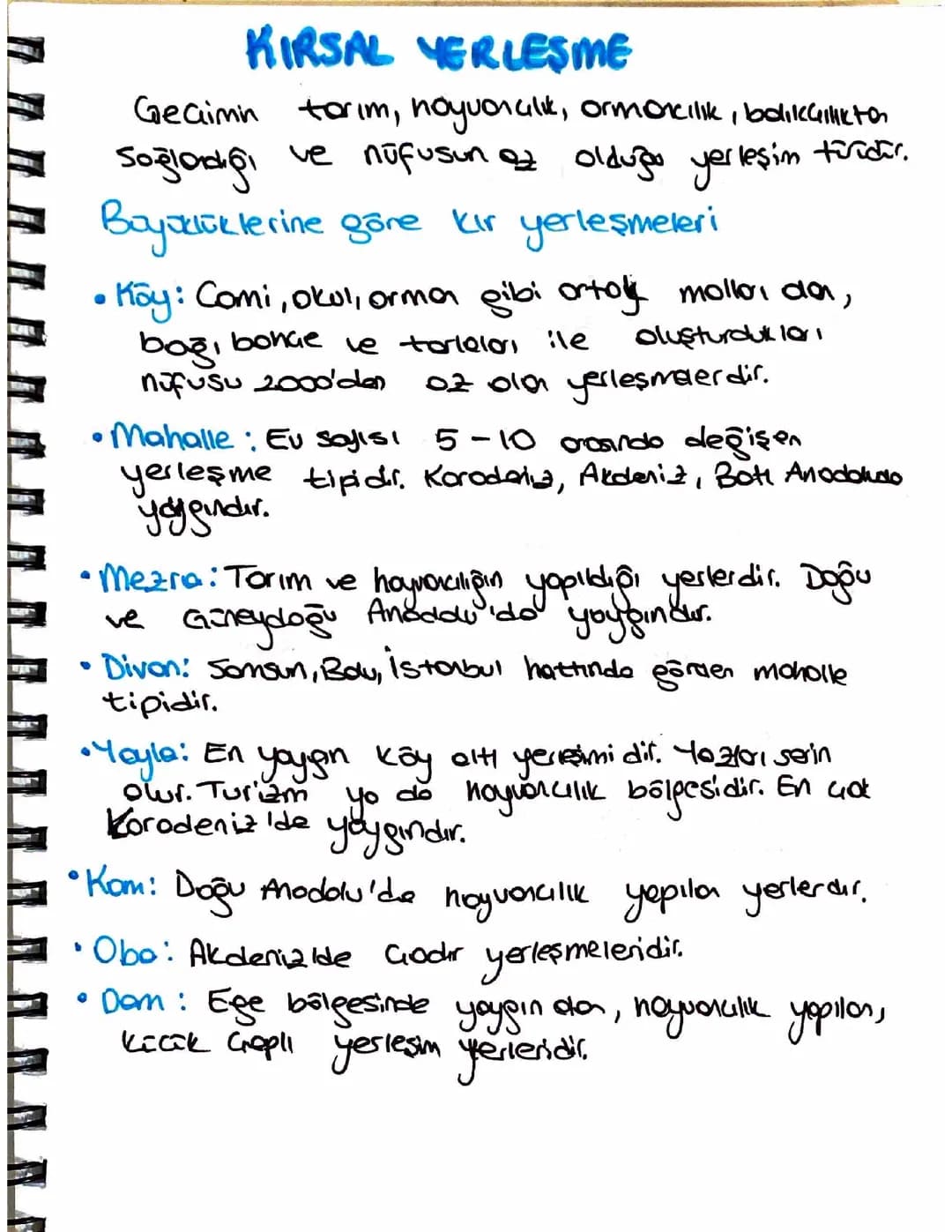 Türkiye'de Kırsal Yerleşme Tipleri ve Özellikleri: Kır Yerleşmeleri Nedir?