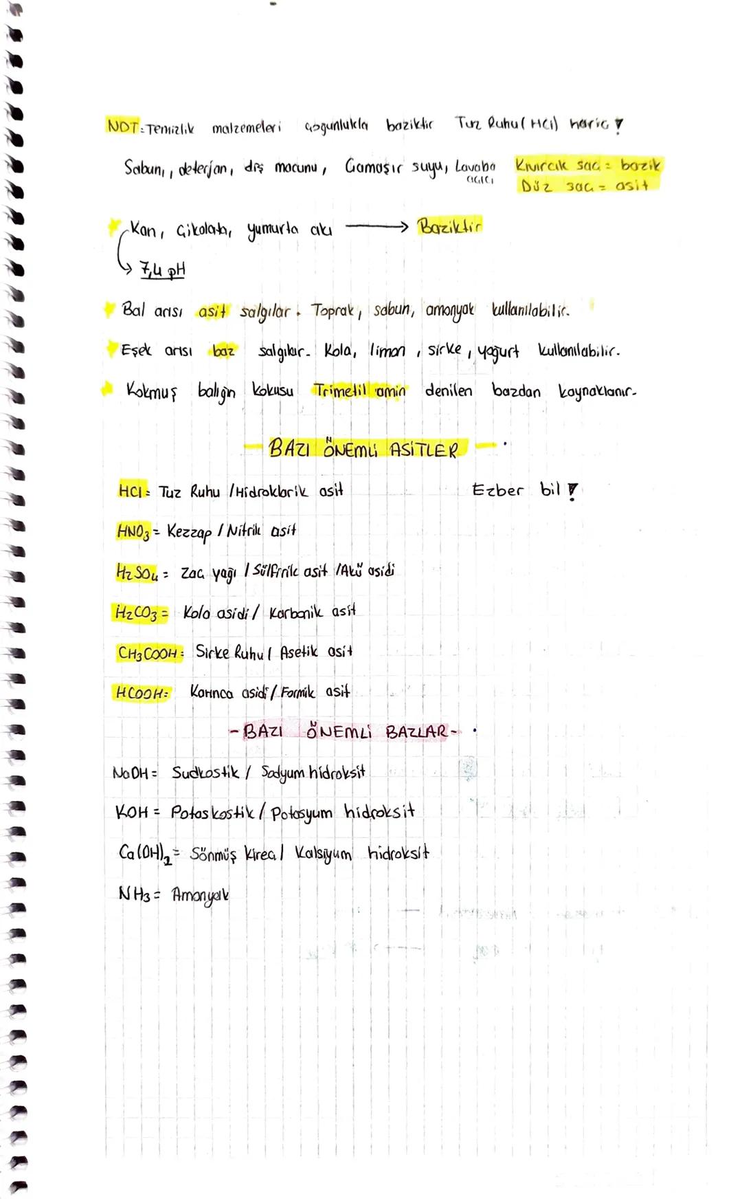 ASITLER VE
BAZLAR
Arhenius Tonimi:
Asit: Sudo Gözündüğünde "H" iyonu verebilen maddeler asittir.
Baz: Suda Gözün düğünde "OH" "(hidroksit) i