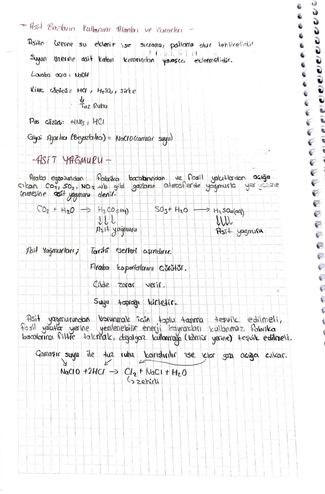 ASITLER VE
BAZLAR
Arhenius Tonimi:
Asit: Sudo Gözündüğünde "H" iyonu verebilen maddeler asittir.
Baz: Suda Gözün düğünde "OH" "(hidroksit) i