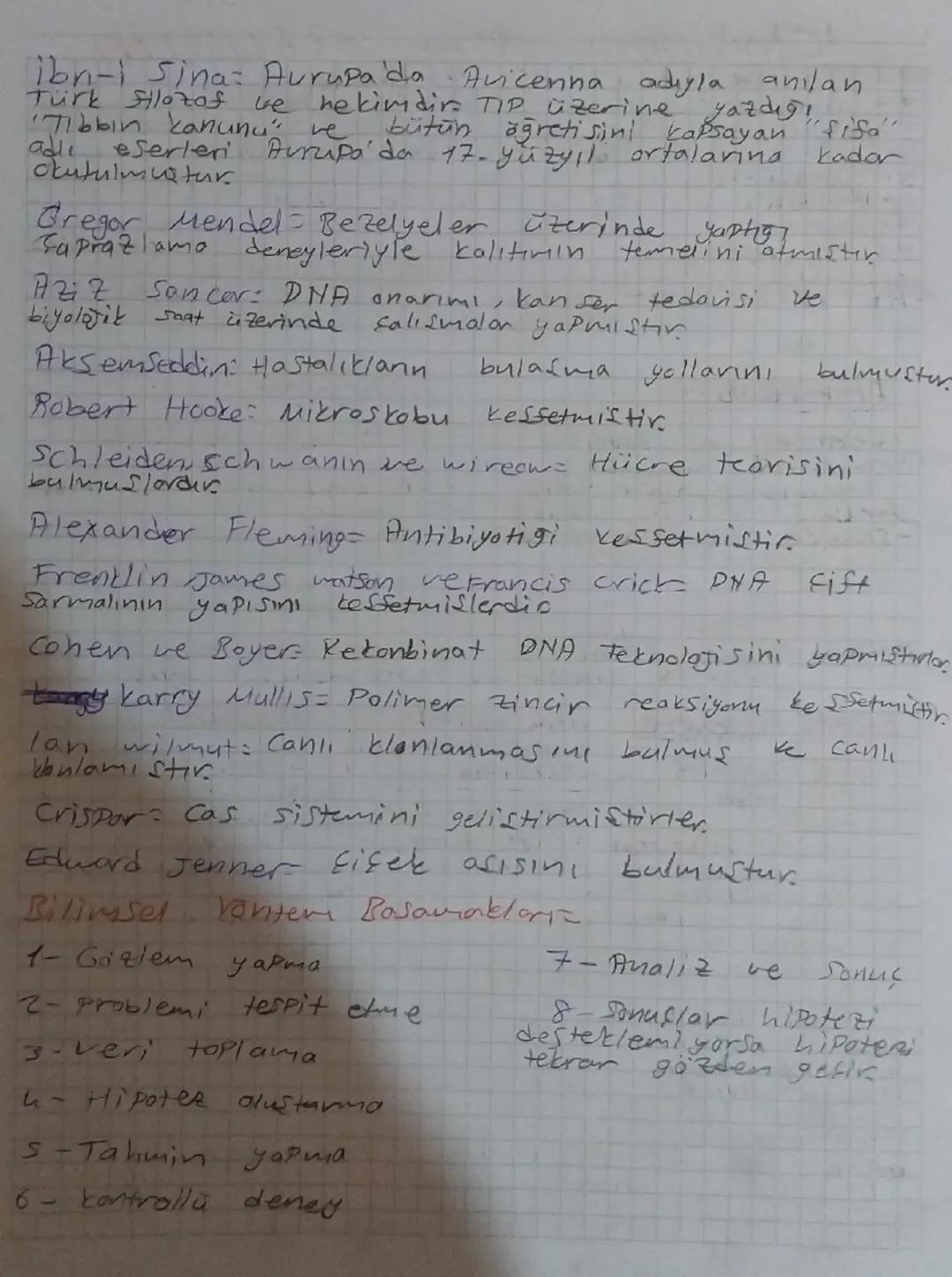 Biyoloji: Canlıların yapılarını, türlerini yaşam
alanlarını inceleyen bir bilimdir. Kısaca canlı bilimidir.
Bilimsel Bilgi Bilim insanları b