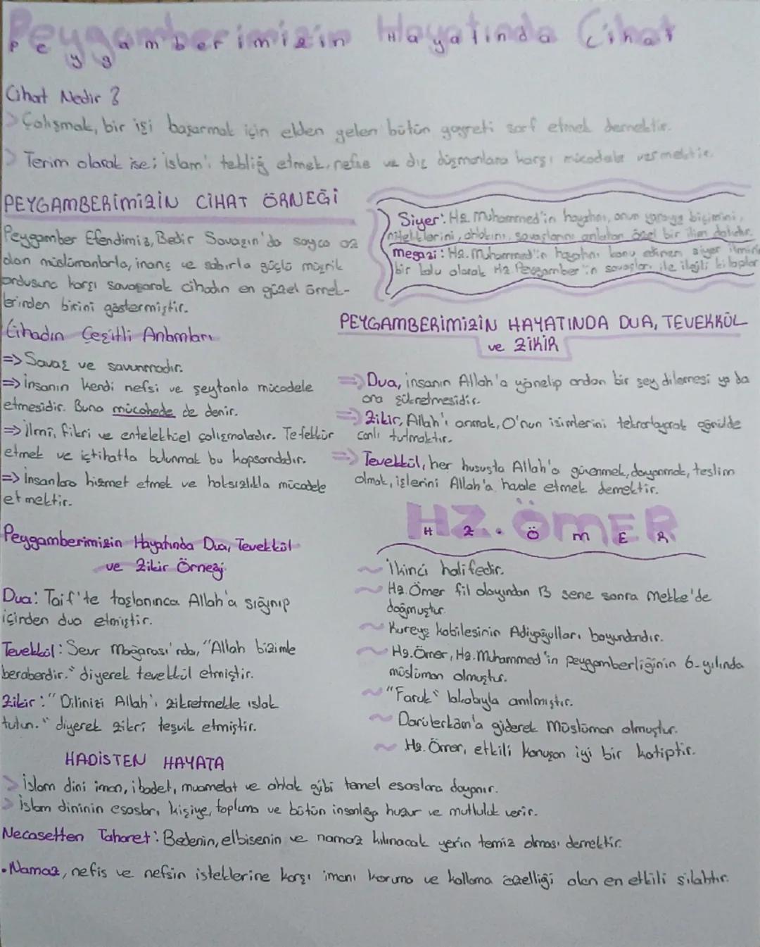 Peygamberimizin Hayatı ve Hz. Ömer'in Örnek Yaşamı