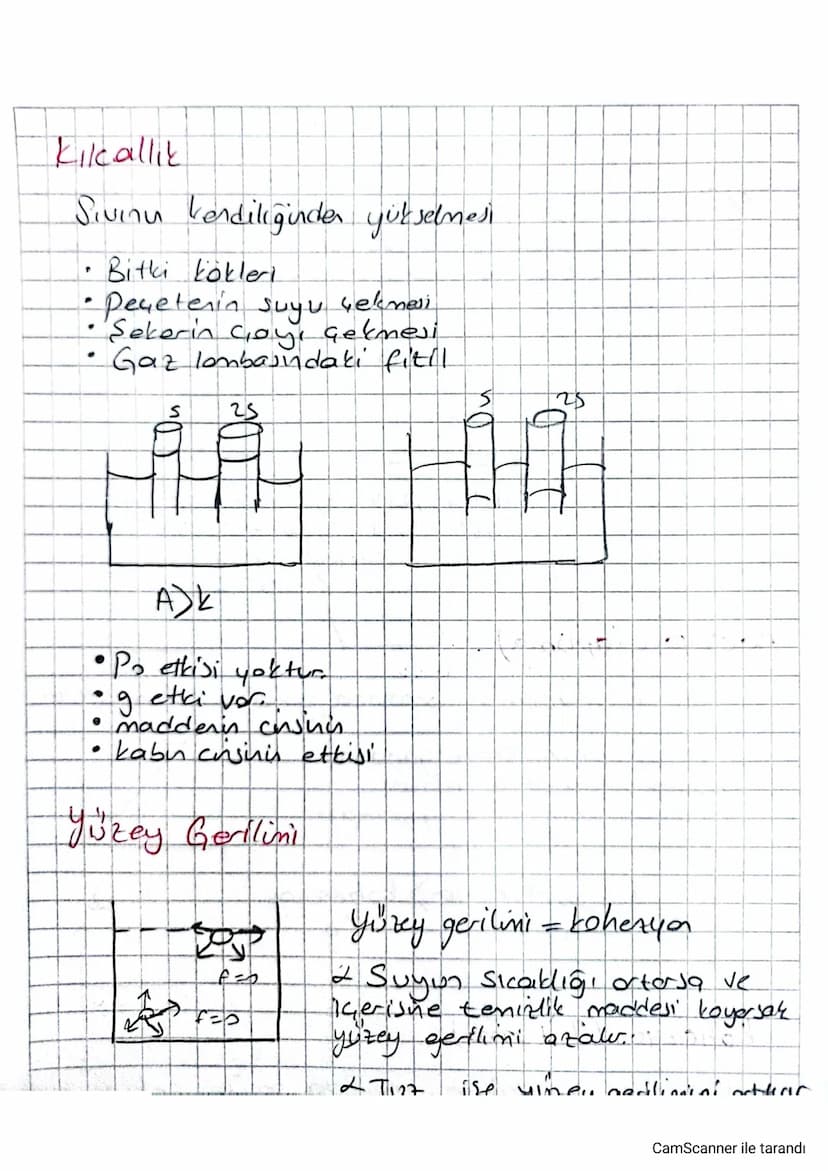 416V = 4'2')
V = 522
Adezyon (Yapısma)
farklı cins moleküller arasında görüsler çekim kuweti
→ Six donlashin cona yapumas
+ Boyan duvarda ka