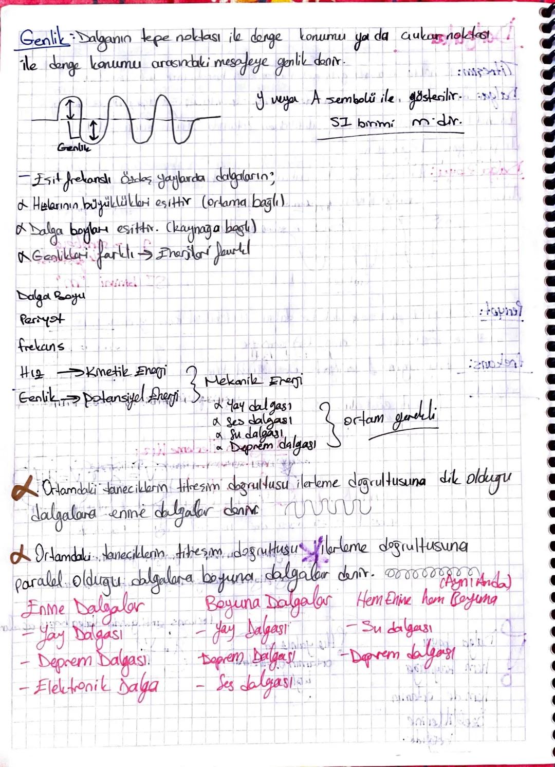 Dalgalar
Titreşim: iki nokta arasında gidip gelen cisimlerin hareketine timesum denir.
Dalga: Titresin hardlieti sonucunda esnek bir ortama 