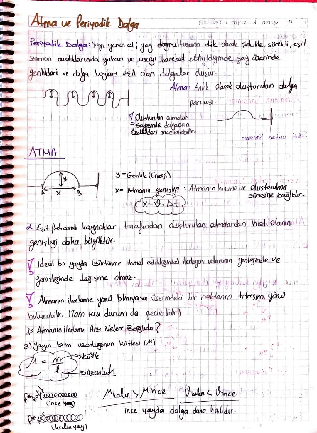 Dalgalar
Titreşim: iki nokta arasında gidip gelen cisimlerin hareketine timesum denir.
Dalga: Titresin hardlieti sonucunda esnek bir ortama 