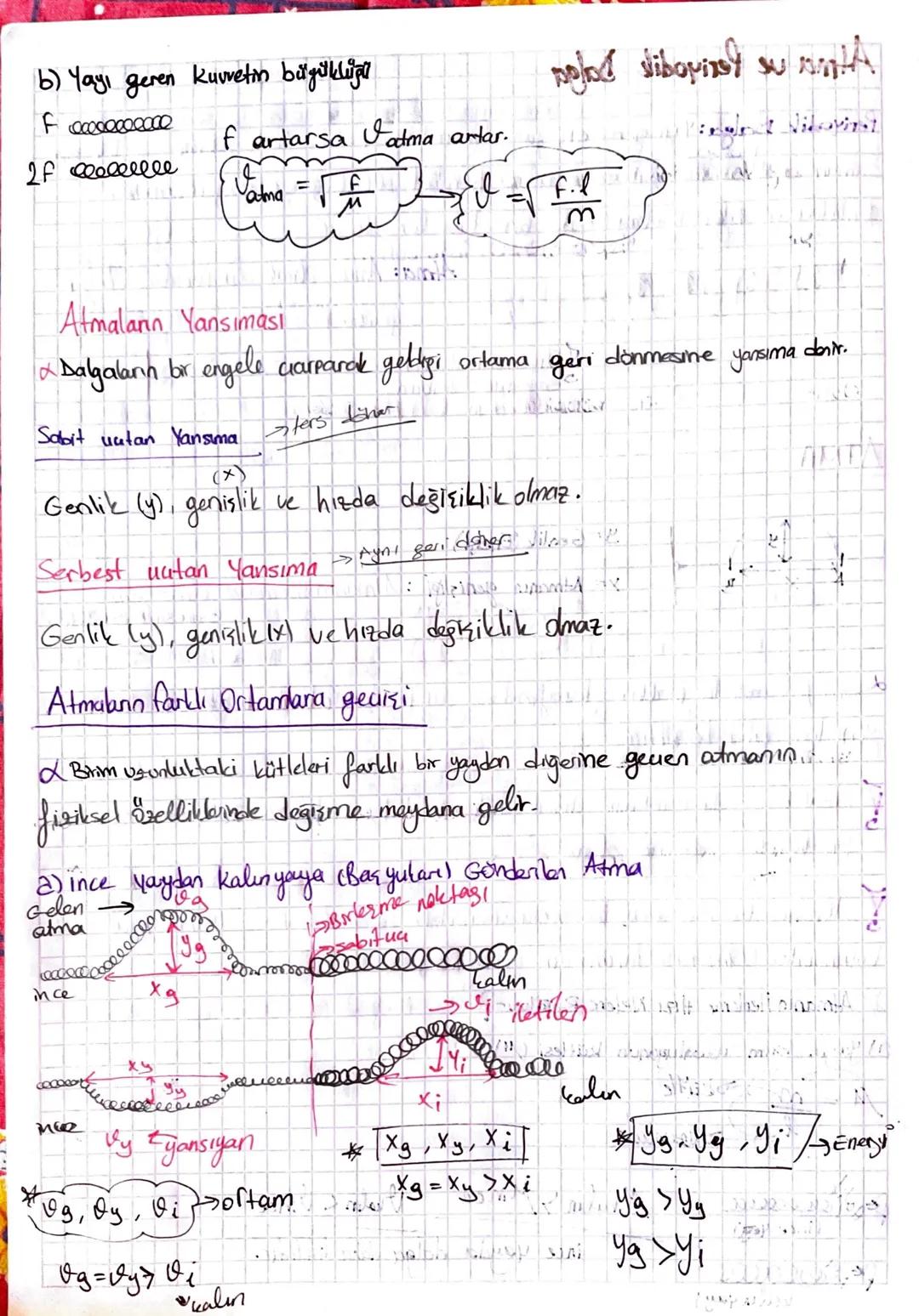 Dalgalar
Titreşim: iki nokta arasında gidip gelen cisimlerin hareketine timesum denir.
Dalga: Titresin hardlieti sonucunda esnek bir ortama 