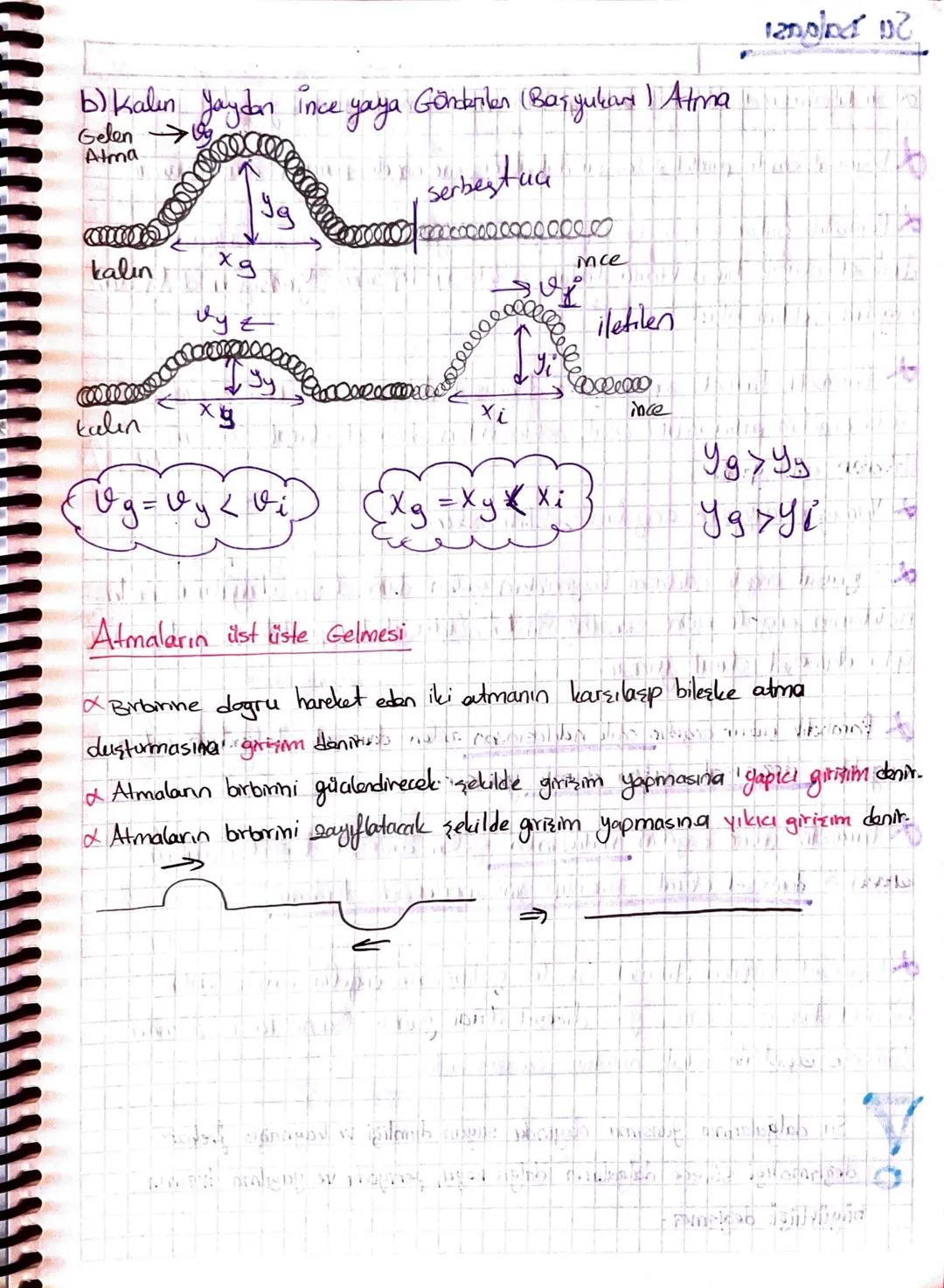 Dalgalar
Titreşim: iki nokta arasında gidip gelen cisimlerin hareketine timesum denir.
Dalga: Titresin hardlieti sonucunda esnek bir ortama 