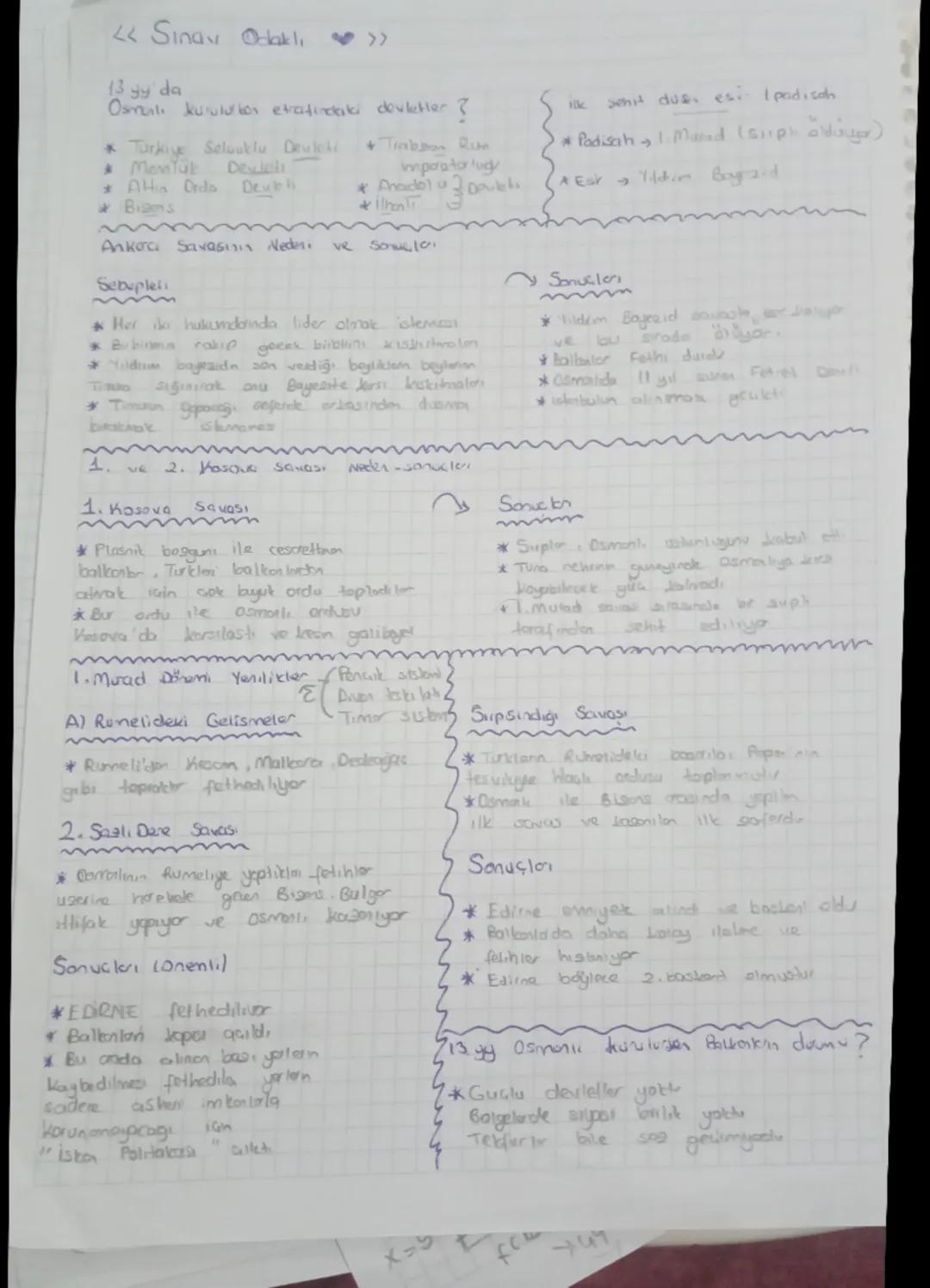 ```
<< Sınav Özetli ♥♥ >>

13 yy da kurulanlar etrafındaki devletler?
* Türkiye Selçuklu Devleti
* Memlük Devleti
* Altın Orda Devleti
* Biz