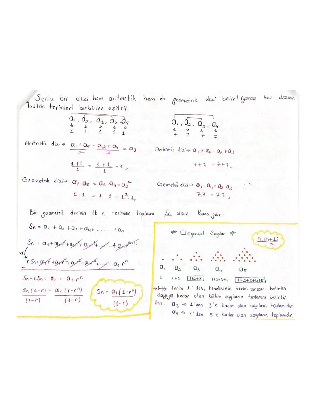 #Geometrik Dizi #
•Andışık terimleri arasındaki oranı sabit olan dizilere geometrik dizi denir.
$(an)$ geometrik dizisinde : $\frac{02}{a_1}
