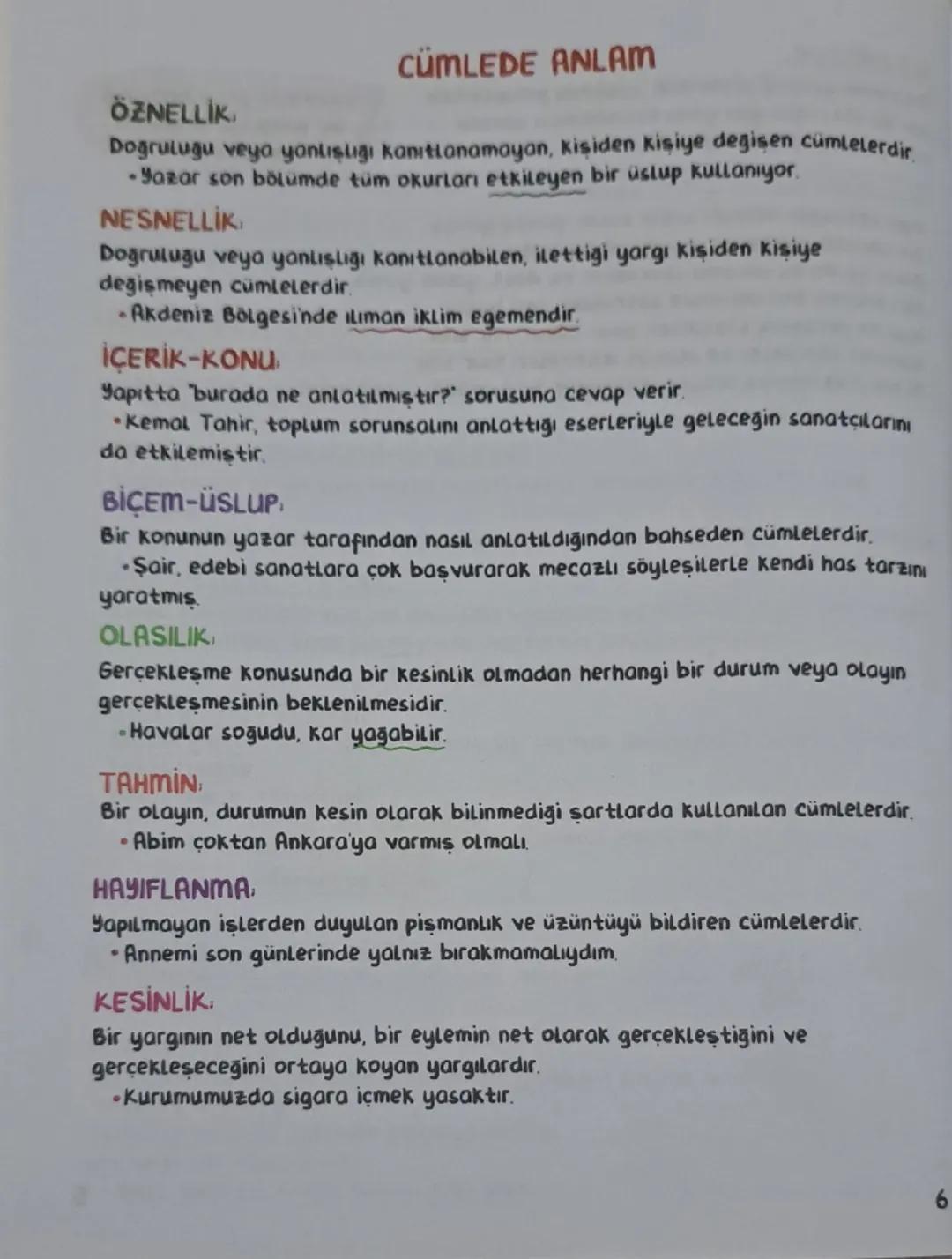 TYT Türkçe: Cümlede Anlam Notları ve İpuçları