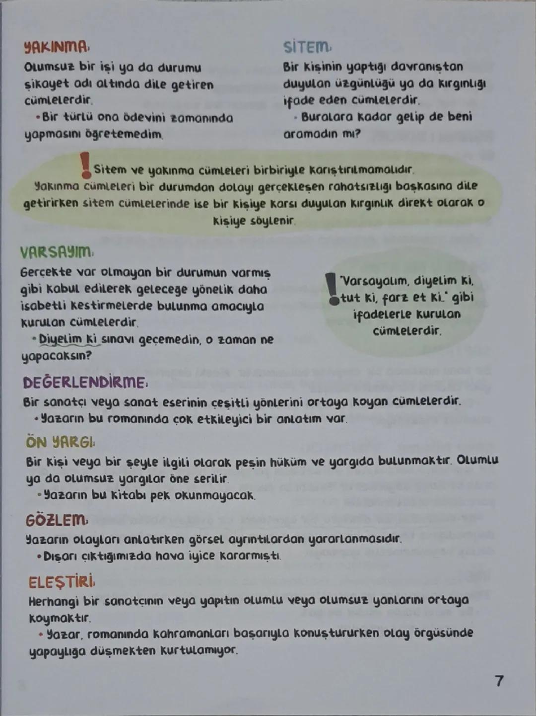 # CÜMLEDE ANLAM

## ÖZNELLİK.
Doğruluğu veya yanlışlığı kanıtlanamayan, kişiden kişiye değişen cümlelerdir.
- Yazar son bölümde tüm okurları