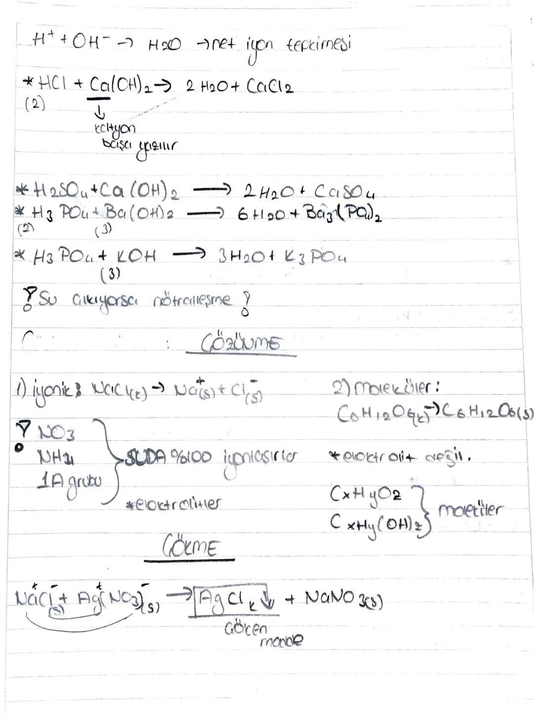 * 1 molekül
gram
KIMYASAL TEPRIMELER
VE DENKLEMLER
*Bir ya da birden fazla madden in kenai
kimyasal brelli verini kaybederek yeni türler
Ouş