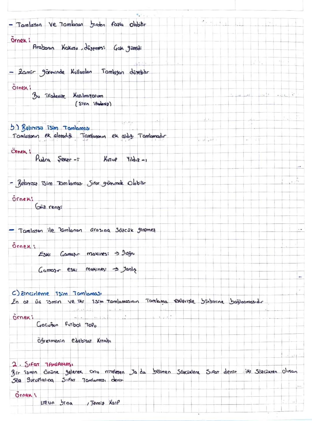 iSIM TAMLAMASI (AD TAMLAMASI);
Thi ismin
FAMLAMALAR
ilgi ve iyelik ekleri yardımıyla Oluşturmuş oldukları Kelime gurubudur. Bu isimler ilgi
