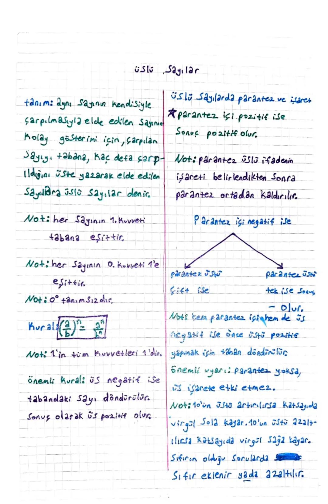 üslü Sayılar
tanım: aynı sayının kendisiyle.
çarpılmasıyla elde edilen Sagining
Kolay gösterimi için, çarpılan
Sayiy, tabana, kaç defa sarp-