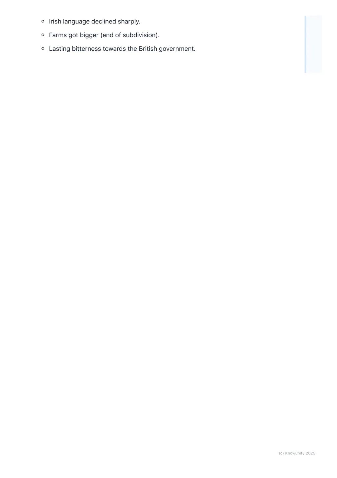 # The Great Famine (An Gorta
Mór)

## Introduction to the Great Famine

The Great Famine, or An Gorta Mór (The Great Hunger), was a period o