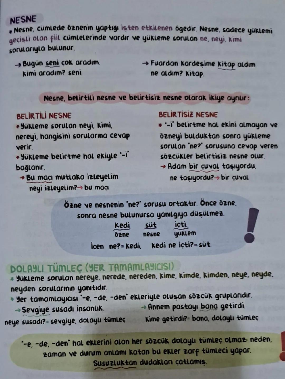 # CÜMLENİN ÖGELERİ

YÜKLEM

• Yüklem, tümcenin kuruluşundaki asıl ögedir, çünkü tüm ögeler yükleme bağlıdır

* Diğer ögeler yükleme sorulan 