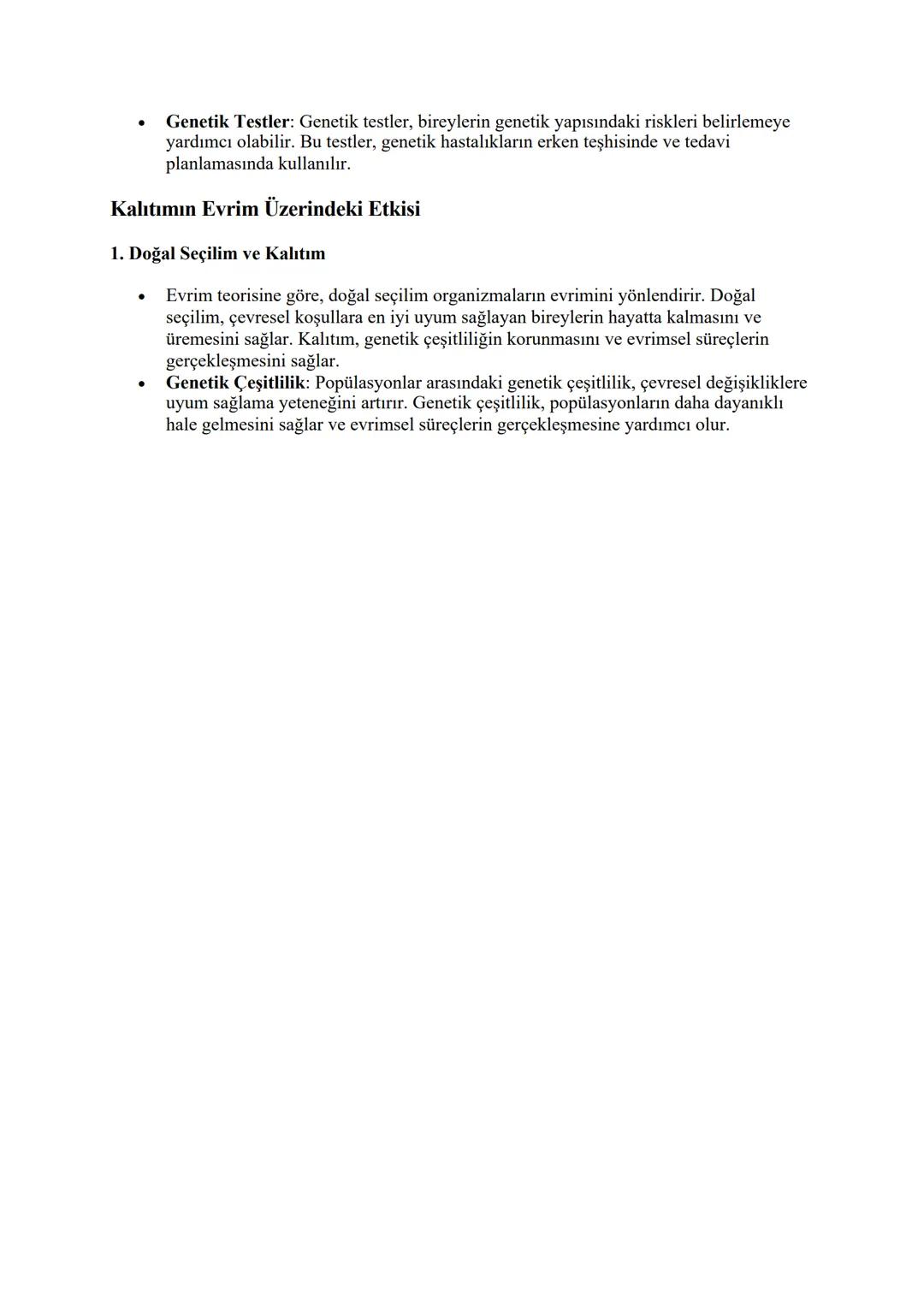 Kalıtım
1. Kalıtımın Tanımı ve Önemi
Kalıtım, genetik bilgilerin ebeveynlerden yavrulara aktarılma sürecidir. Bu bilgi, DNA
moleküllerinde b