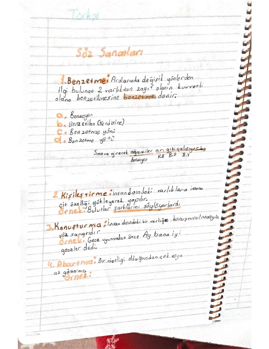 5. Sınıf Türkçe Söz Sanatları Konusu - Detaylı Anlatım