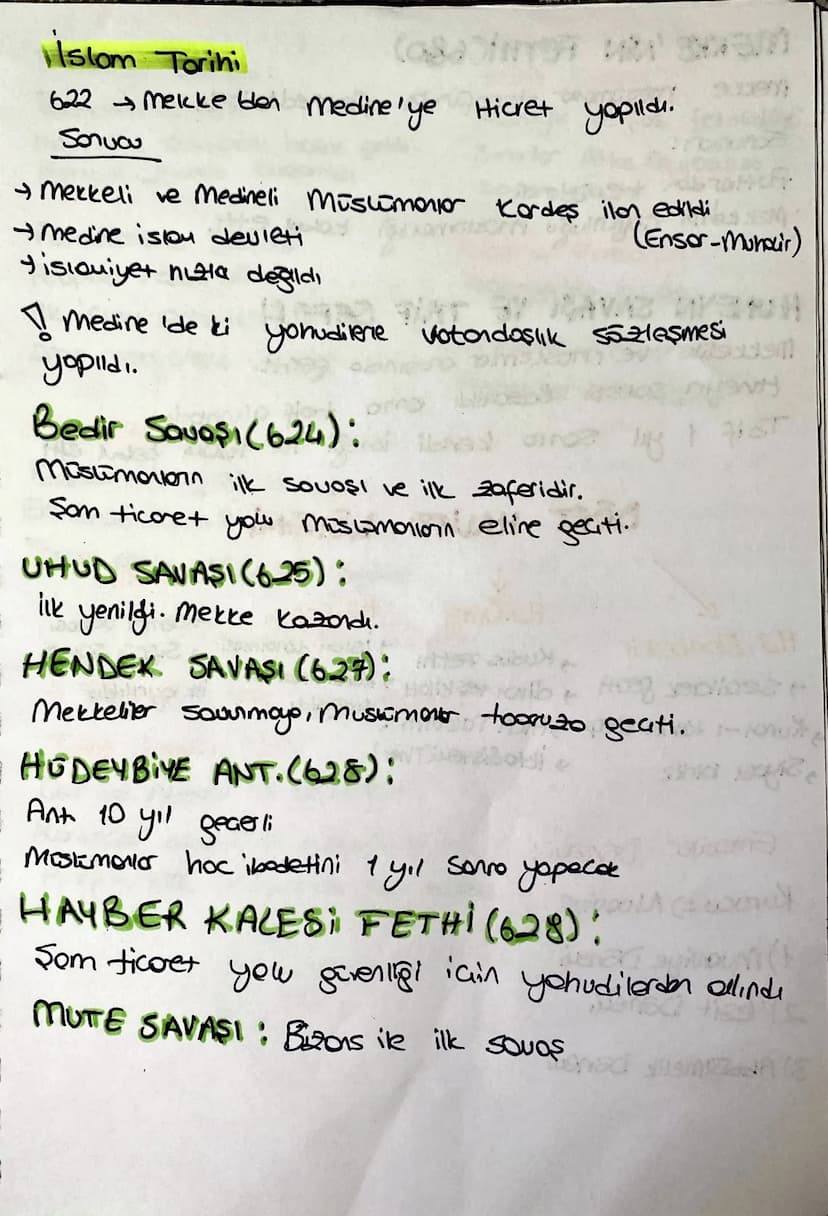 islom Torihi
622 → Mekke blen Medine'ye Hicret
Sonucu
yapıldı!
Mekkeli ve Medineli Mustmonior Kardeş ilan edildi
- medine iskon devieti
tiso