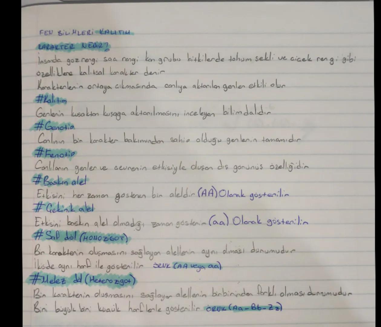 Fen Bilimler-AVA VE GENETİK KOA-
#DUA
2 zincirli ve sormal bir yazıdadın
Callanin kaltsal hastalıklarını taşın.
Hicrenin yönetici molekuludu