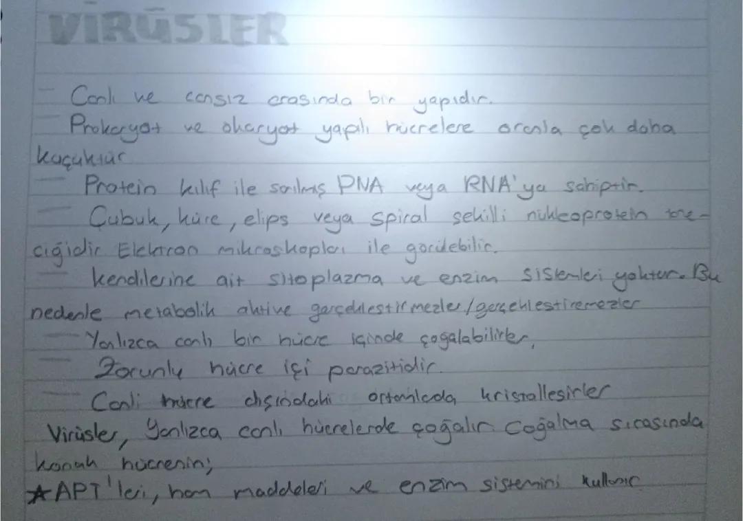 9.sınıf biyoloji virüsler