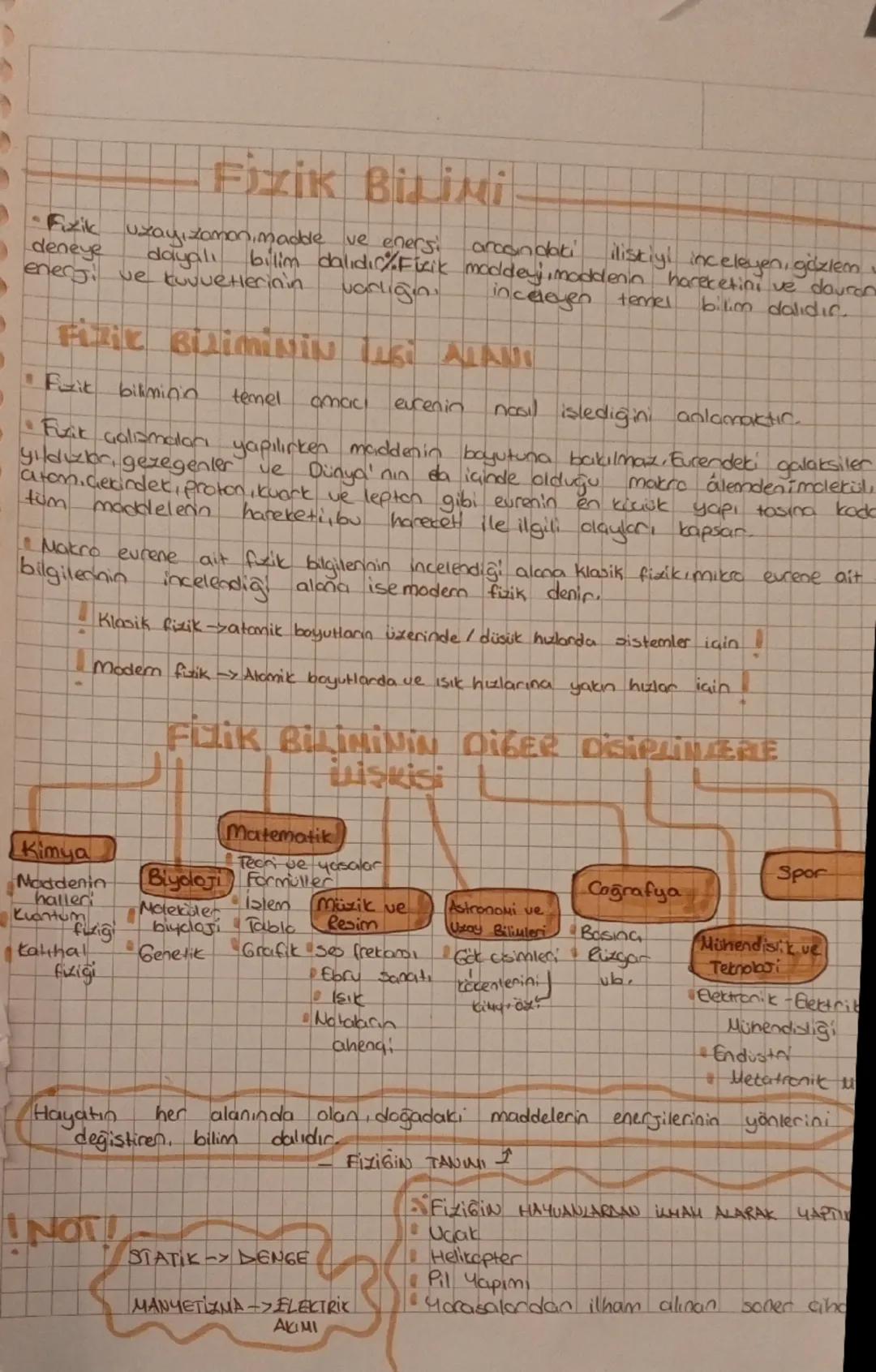# FİZİK BİLİMİ

- Fuzik uxayızamon madde ve eners arcondaki ilişkiyi inceleyen, gözlem
deneje
dayalı bilim dalıdır% Firik moddeyjimaddenin h