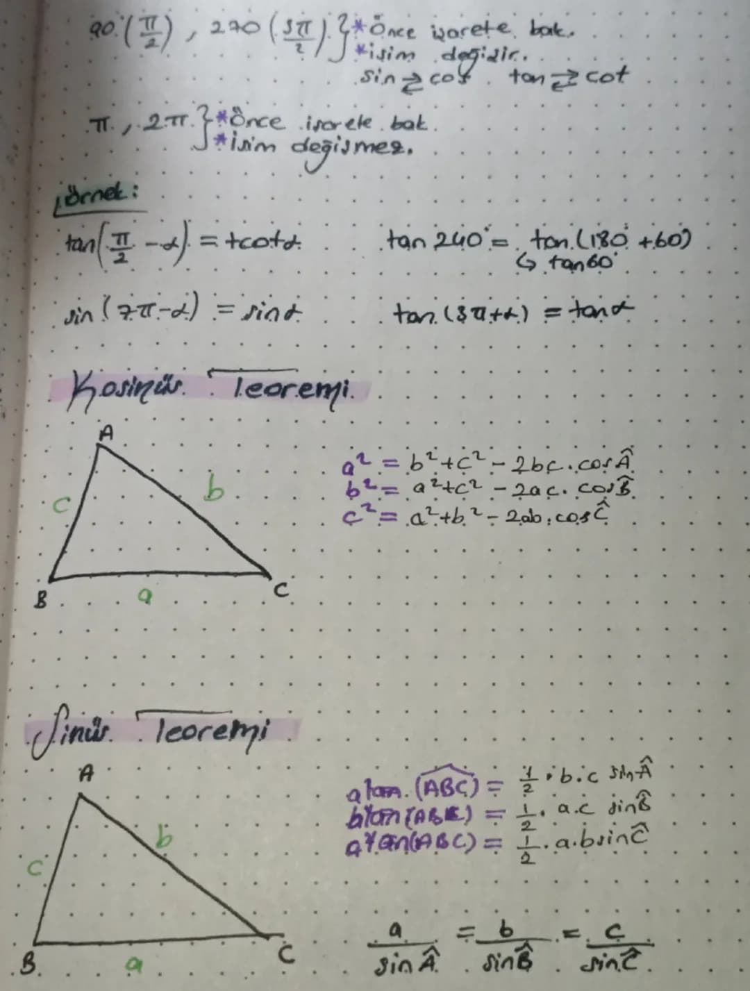 trigonemetri

A7
tersi yönünde
aaila positit yönlü, saat.
yönündeki açılar. negatif
yönlüdür.

πιπ.
positif

Hipotenur

kordu kenar. C.

Sin