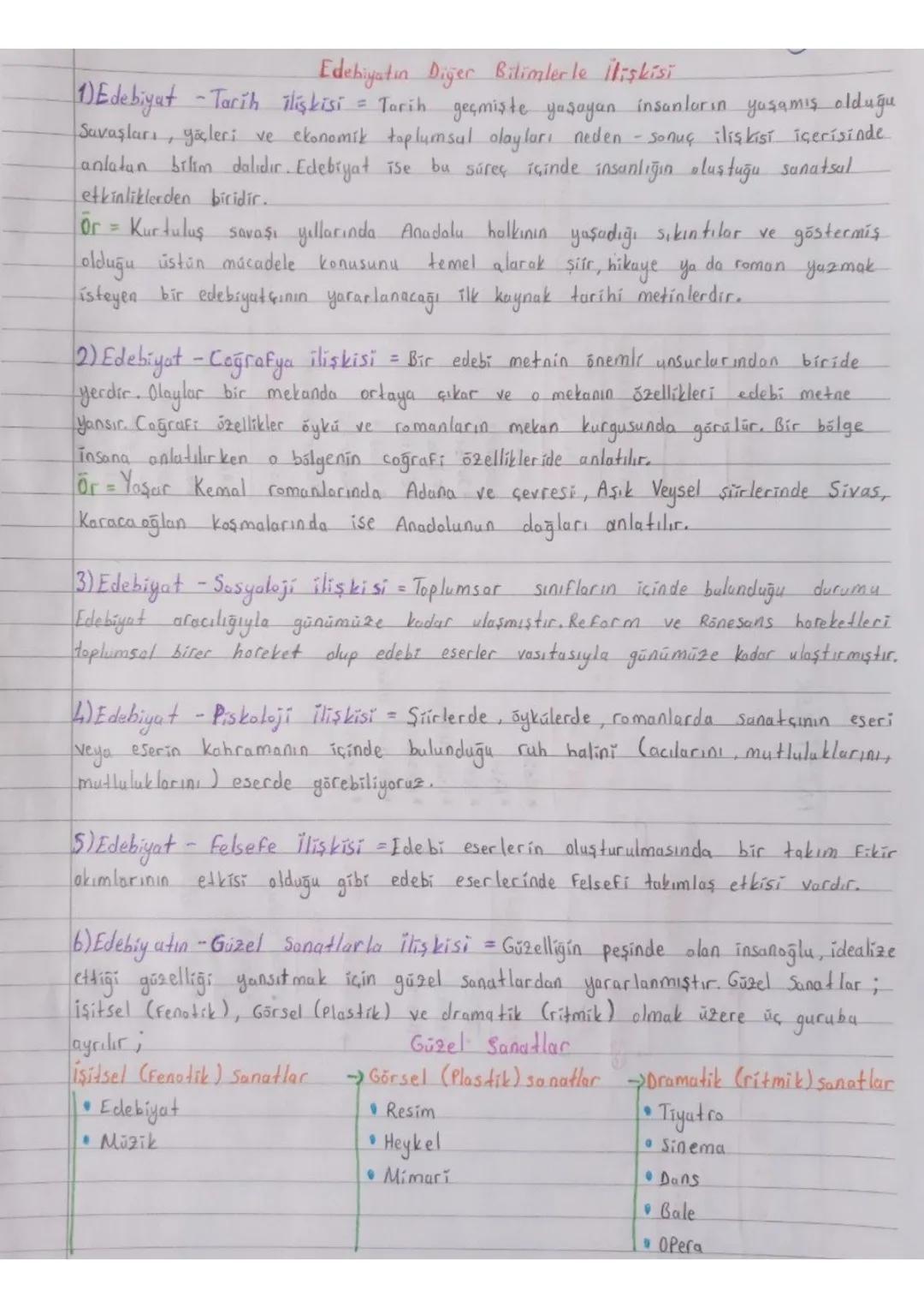 Edebiyatin Diger Bilimlerle ilişkisi
= Tarih geçmişte yaşayan
1) Edebiyat Tarih ilişkisi
insanların yaşamış olduğu
Savaşları, göçleri ve eko