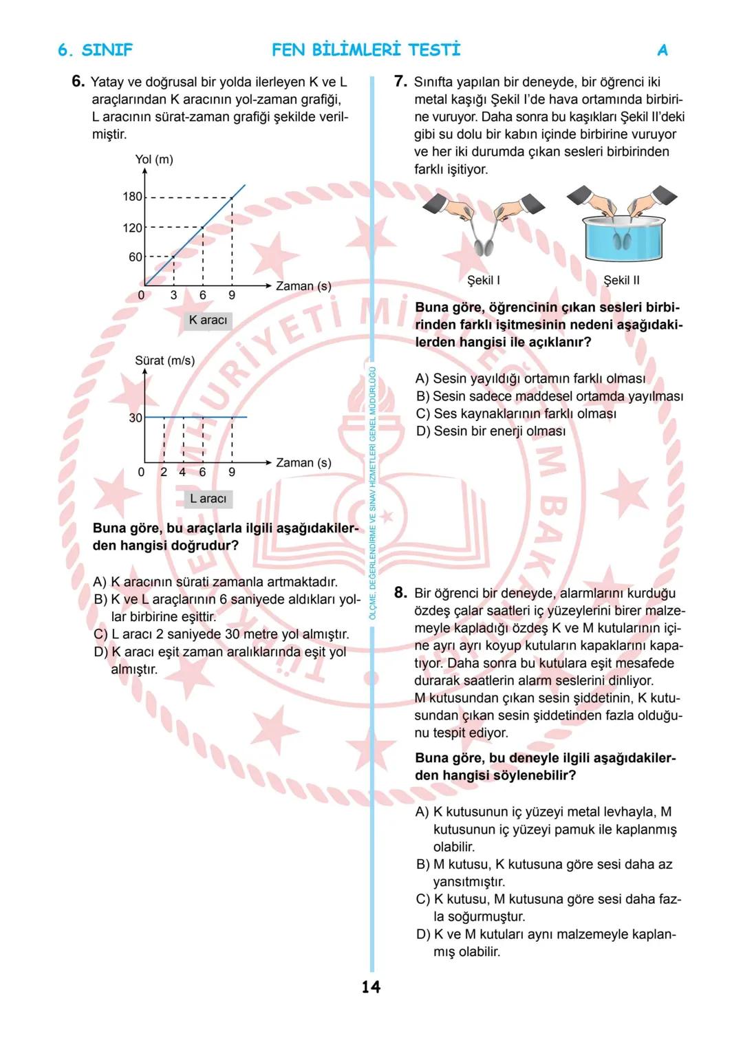 --- OCR Start ---
**
*
*
T.C.
MİLLÎ EĞİTİM BAKANLIĞI
ÖLÇME, DEĞERLENDİRME VE SINAV
HİZMETLERİ GENEL MÜDÜRLÜĞÜ
İLKÖĞRETİM VE ORTAÖĞRETİM
KURU