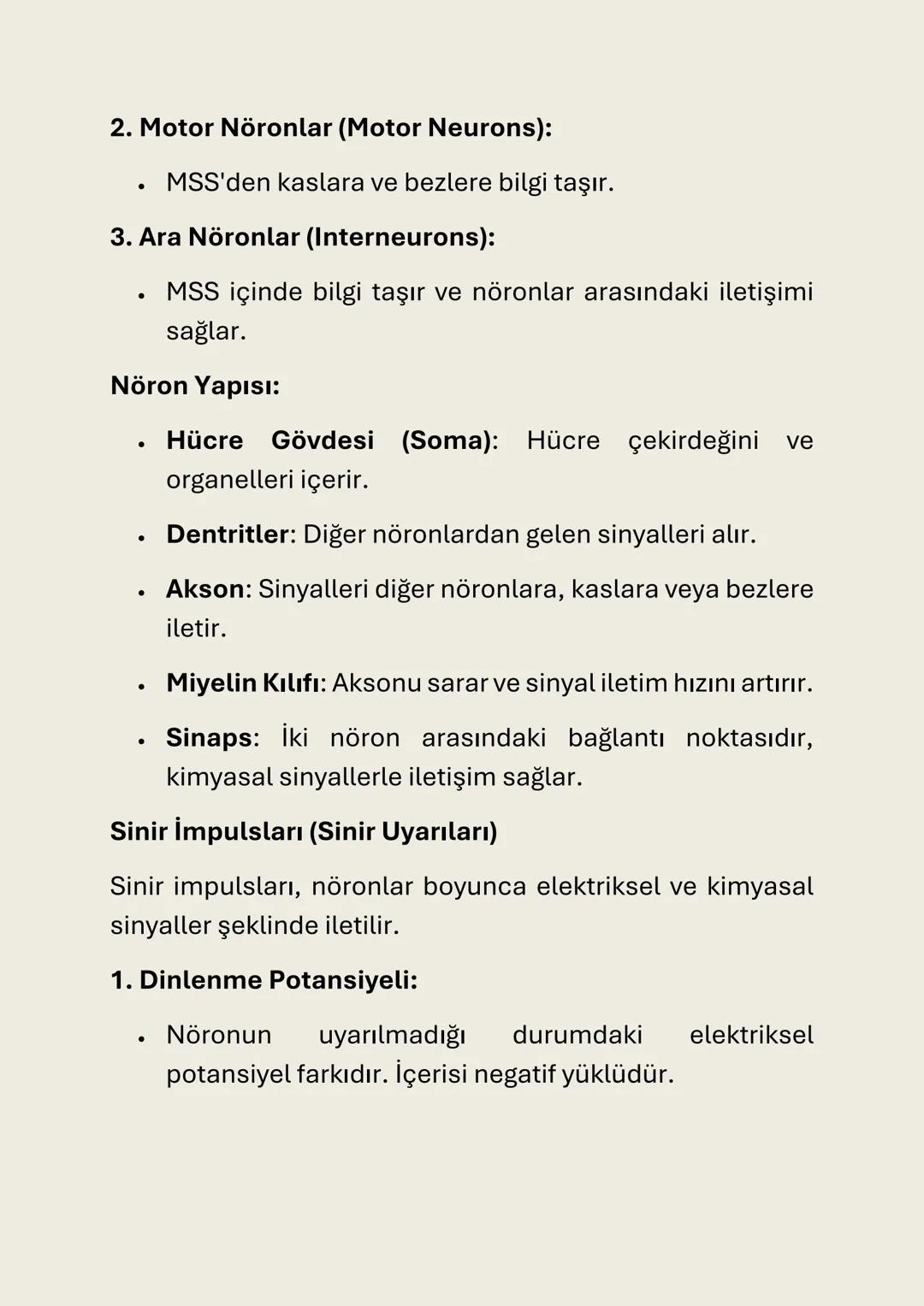 SİNİR SİSTEMİ
Tanım:
Sinir sistemi, organizmanın iç ve dış çevresinden gelen
bilgileri alır, işler ve uygun tepkileri organize eder. İki ana