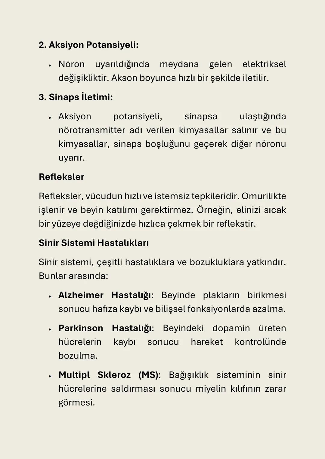 SİNİR SİSTEMİ
Tanım:
Sinir sistemi, organizmanın iç ve dış çevresinden gelen
bilgileri alır, işler ve uygun tepkileri organize eder. İki ana