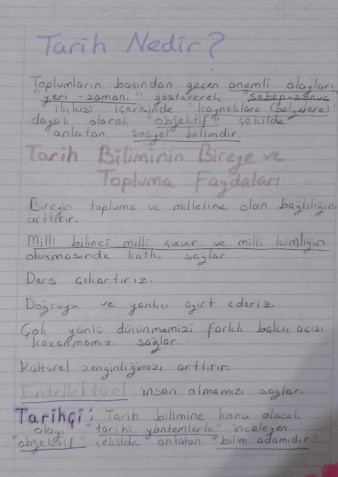 9. Sınıf Tarih | 1. Ünite Konu Anlatımı (2024-2025 Müfredat)