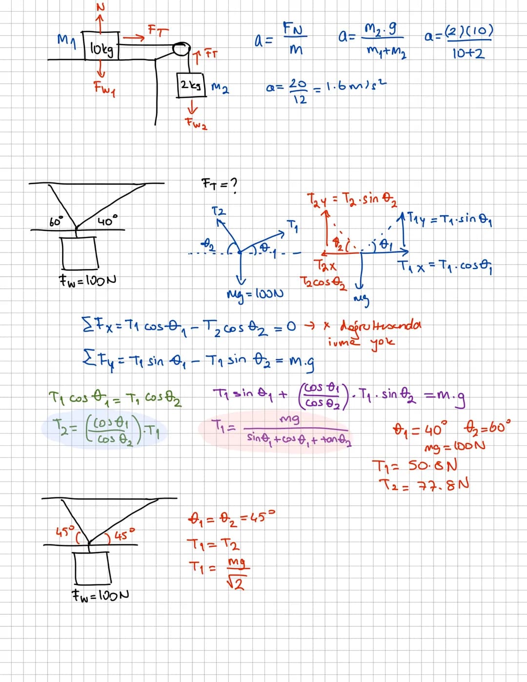 Dinamik
↓
M
15kg.
+
Fret = T
She
TT M₂-9-M₂ay = M₁ ax
9=2
FT = 7
Fuet
М29 - м2 а = мла
Fret = M-a
Q=
M
M29 = M₁a+m₂ a
Max = T
Fret
ax=94
Fre