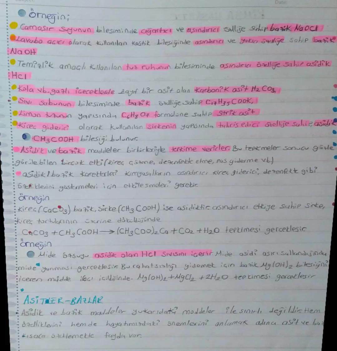 Subject

KIMYA HAYAT TIR
Date:

GÜNLÜK Yaşamda kimya
•Günlük hayatımızda yeme, jame gibi kişisel ihtiyaclardan, temizlik malzemeleri
den, el