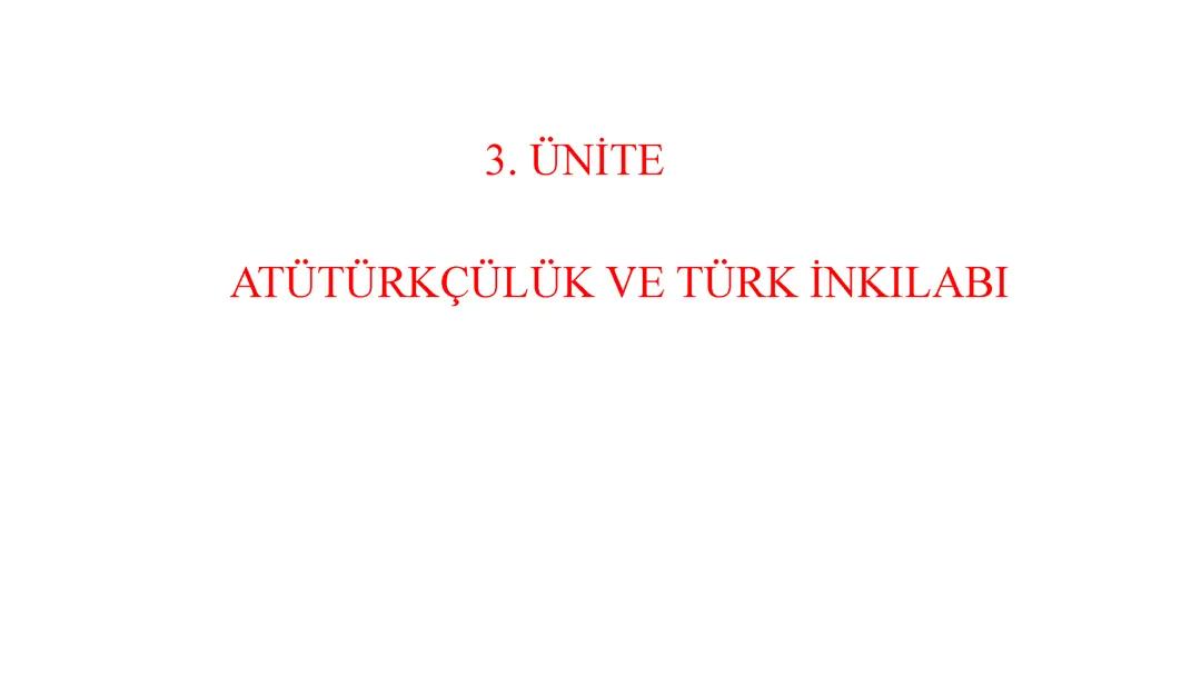 Atatürk İlkeleri ve İnkılapları - PDF Özet ve Ders Notları