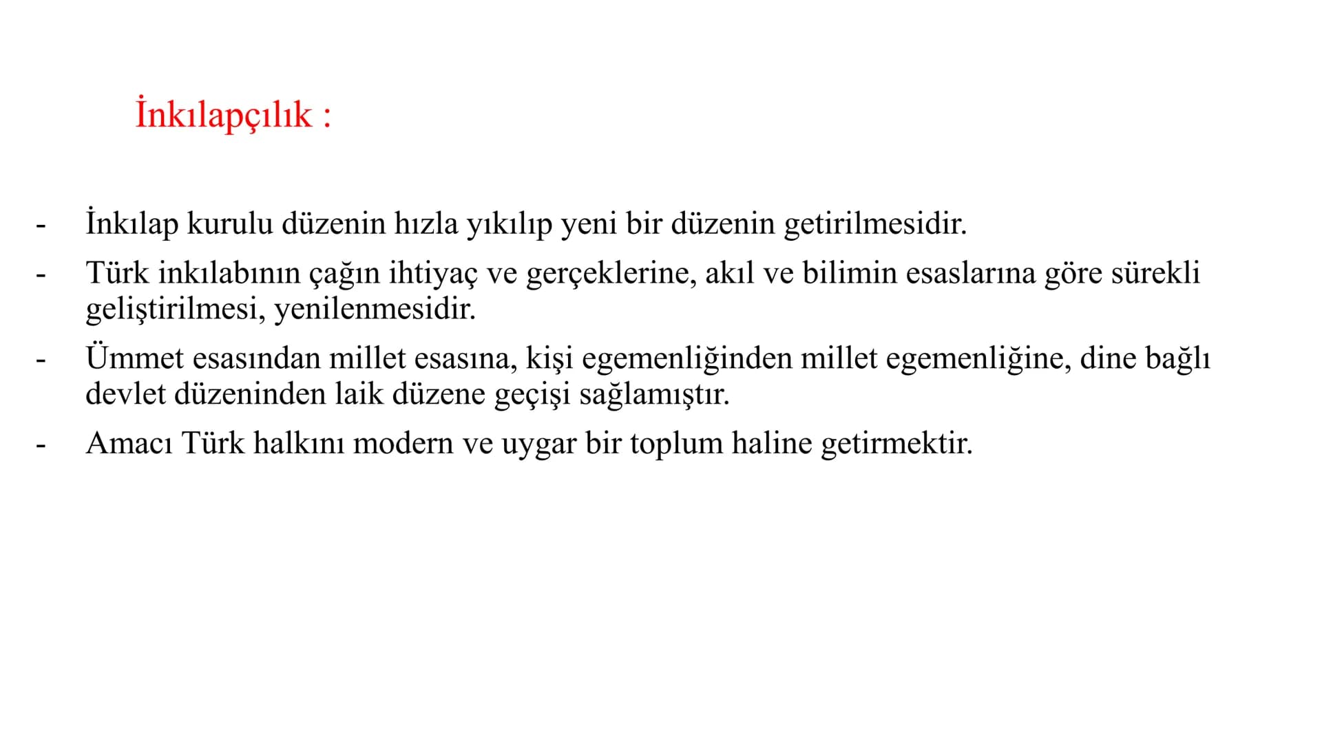 3. ÜNİTE
ATÜTÜRKÇÜLÜK VE TÜRK İNKILABI ATATÜRK İLKELERİ
- Türk inkılabı, Türk milletini akıl ve bilimin rehberliğinde çağdaş medeniyetler
se