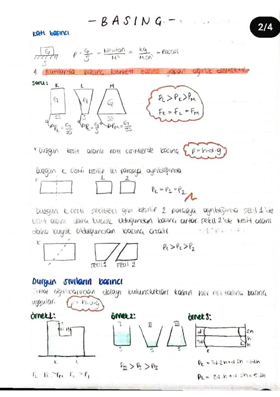 KQH basıncı
G
777777
S
-BASING.-.
kg
P = ≤
Newton
S
M²
M.Sn
Pascol
* kutlarda kasing kumeti bank's jahan ağırlık dene
Soru!
K
L
M
V
PL>PEPM
