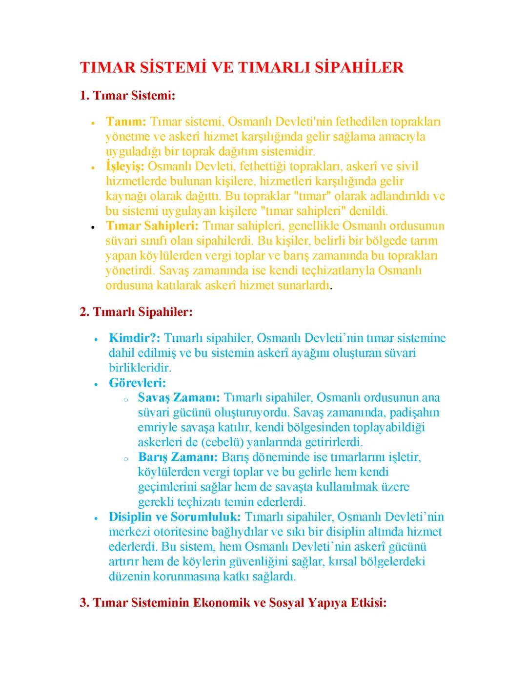 Tımar Sistemi Nedir? Tımarlı Sipahilerin Görevleri ve Önemi