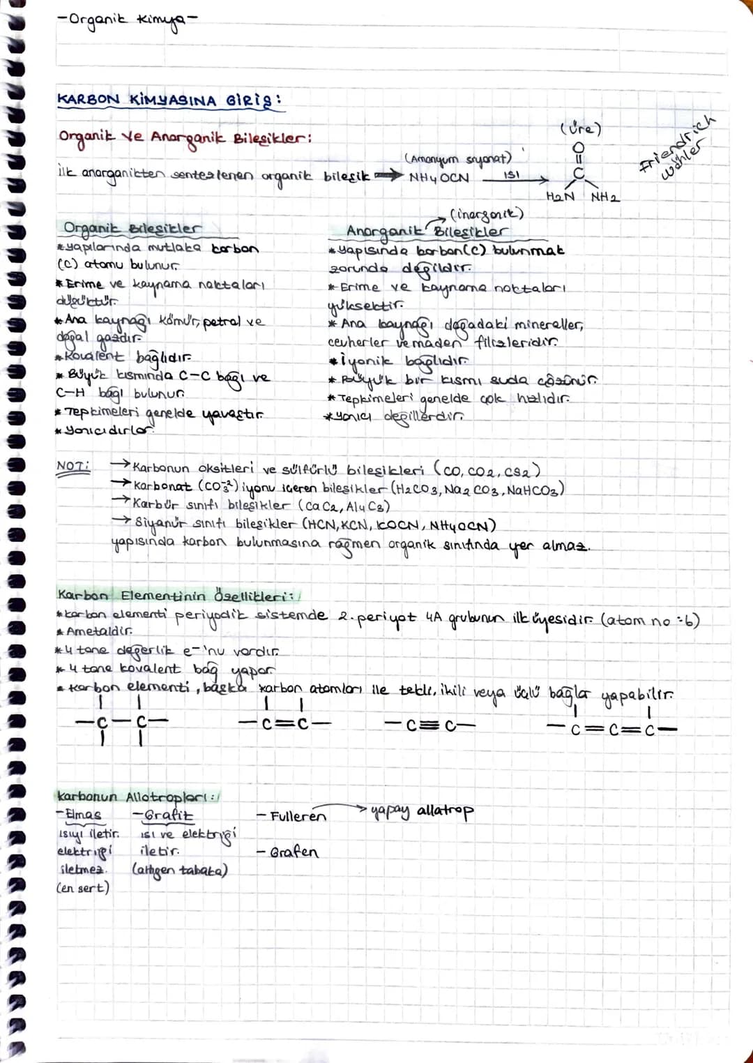 -Organik Kimya-
KARBON KIMYASINA GİRis:
Organik ve Anorganik Bileşikler:
ilk
(ure)
(Amenyum sryonat)
유
ISI
H₂N NH2
anarganikten senteslenen 