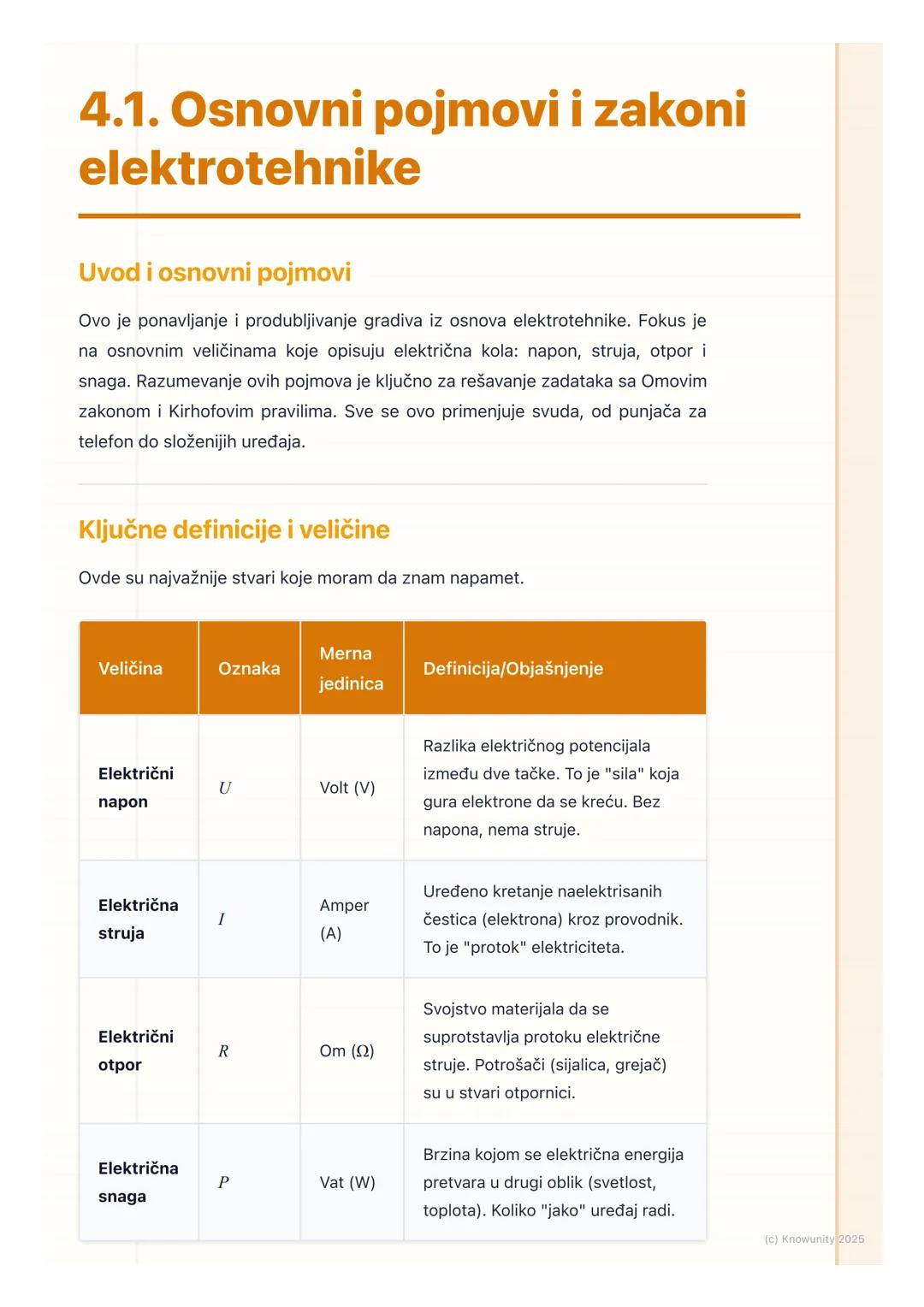 # 4.1. Osnovni pojmovi i zakoni
elektrotehnike

Uvod i osnovni pojmovi

Ovo je ponavljanje i produbljivanje gradiva iz osnova elektrotehnike