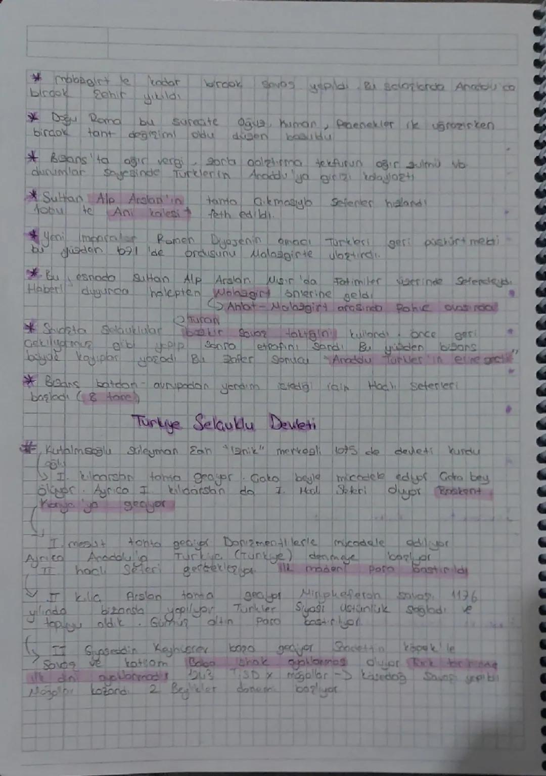 10. Sınıf Tarih

* Turkistandan Turkiye'ye

*mo. VII
byildo
Isutler Aradduga okınlar
yaptı
*IY yüzyılda Hunior Vi. yuayıbla Sibir
Turkler
Bu