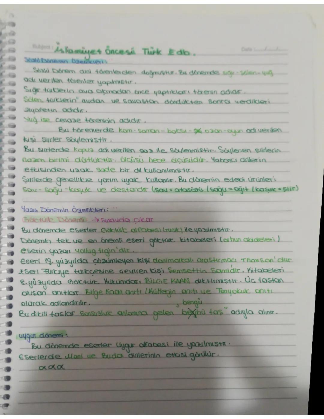 10. Sınıf Edebiyat: 1. Ünite Özeti
