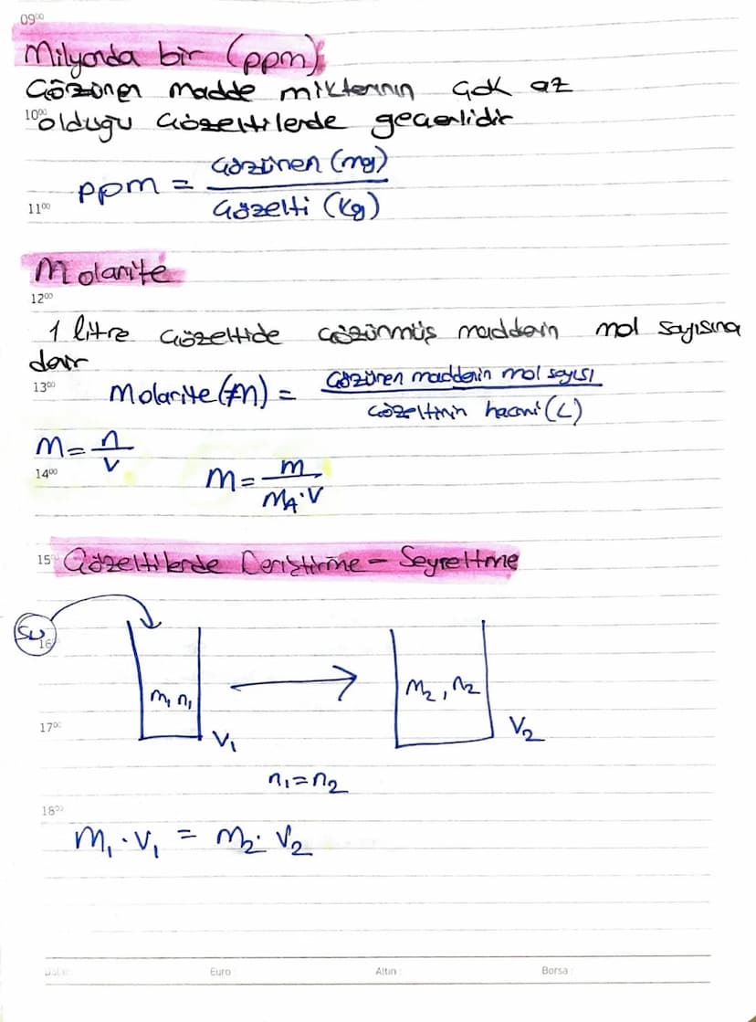 حون
ÜHLECE YÜZDE DERişimi!
100 gram Gözeltide Gözüner madderin gram.
cinsinden değeridir
Mcözelti = mcözücü + Maczünen
1100
% m/m =
Gözümen 