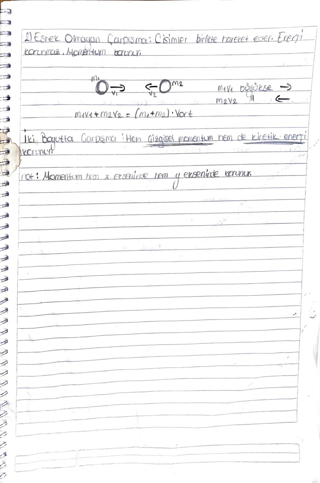 itme ve Gizgisel Narentum:

I = F. At → itme = kuwet x zaman
N
S
P = m.V → Momentum = kütle x $\frac{hız}{s}$
kg

Marentum Değişimi: AP = Ps