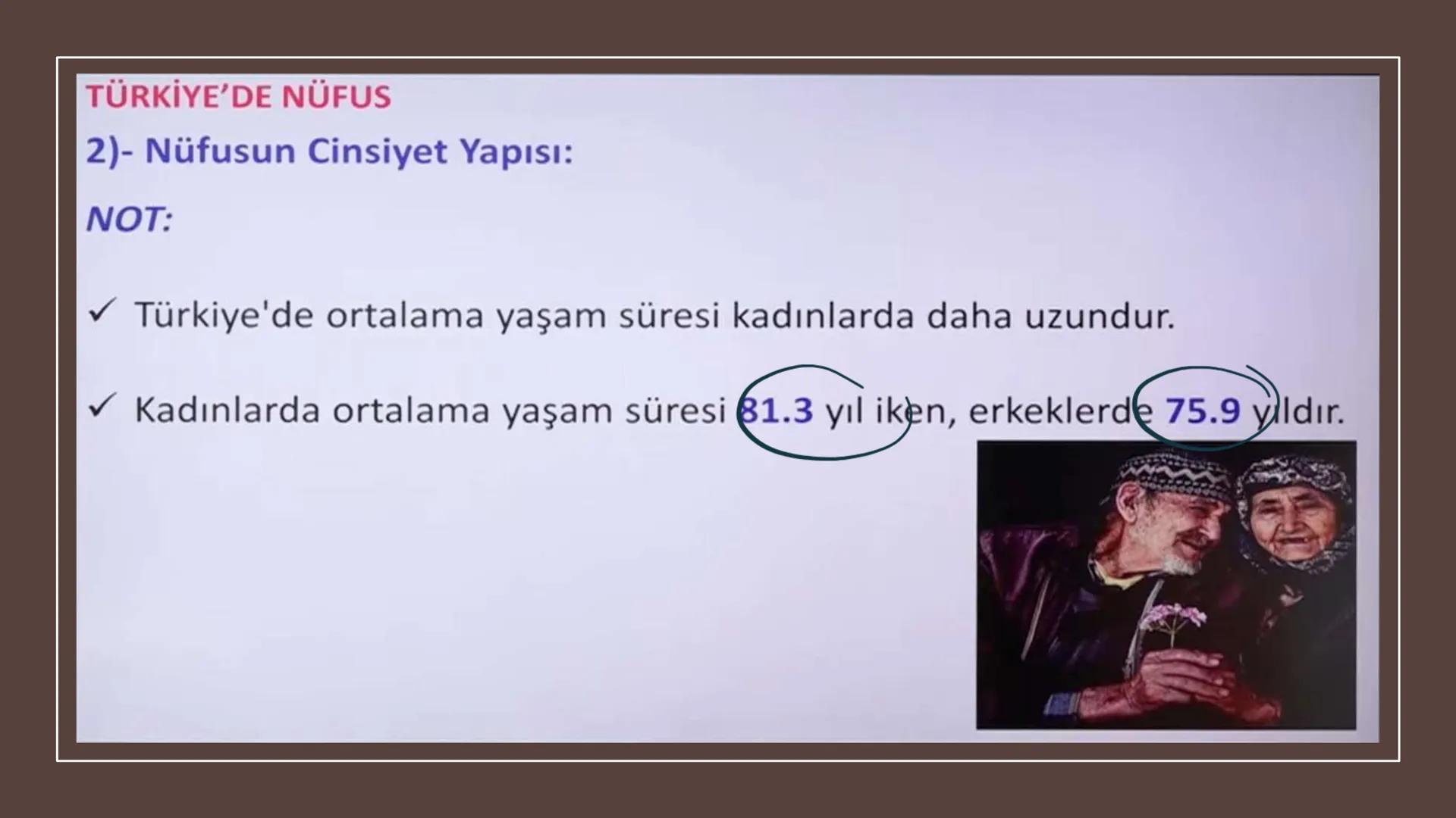 TÜRKİYE'DE NÜFUS Sınırları belli bir alanda belli bir zaman diliminde yaşayan insan sayısına nüfus
denir.
▸ Demografik Yatırımlar: Nüfusa ya