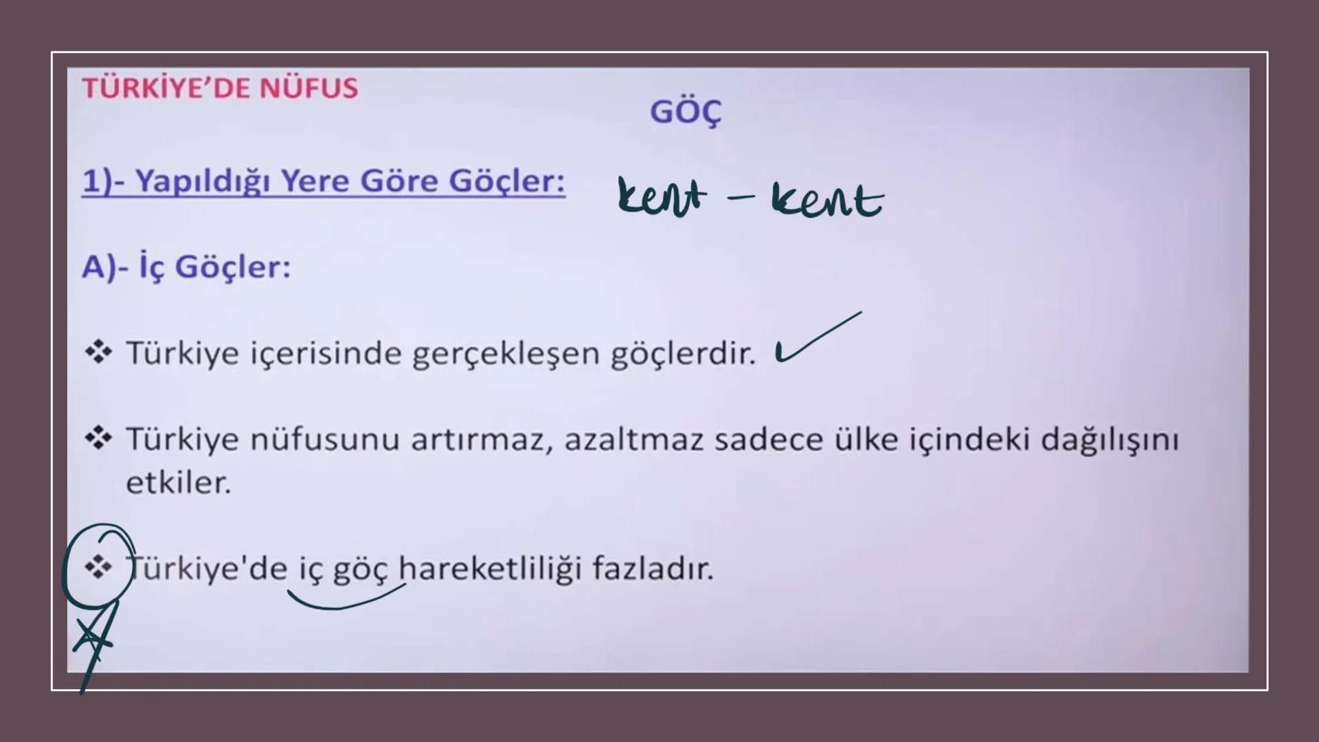 TÜRKİYE'DE NÜFUS Sınırları belli bir alanda belli bir zaman diliminde yaşayan insan sayısına nüfus
denir.
▸ Demografik Yatırımlar: Nüfusa ya