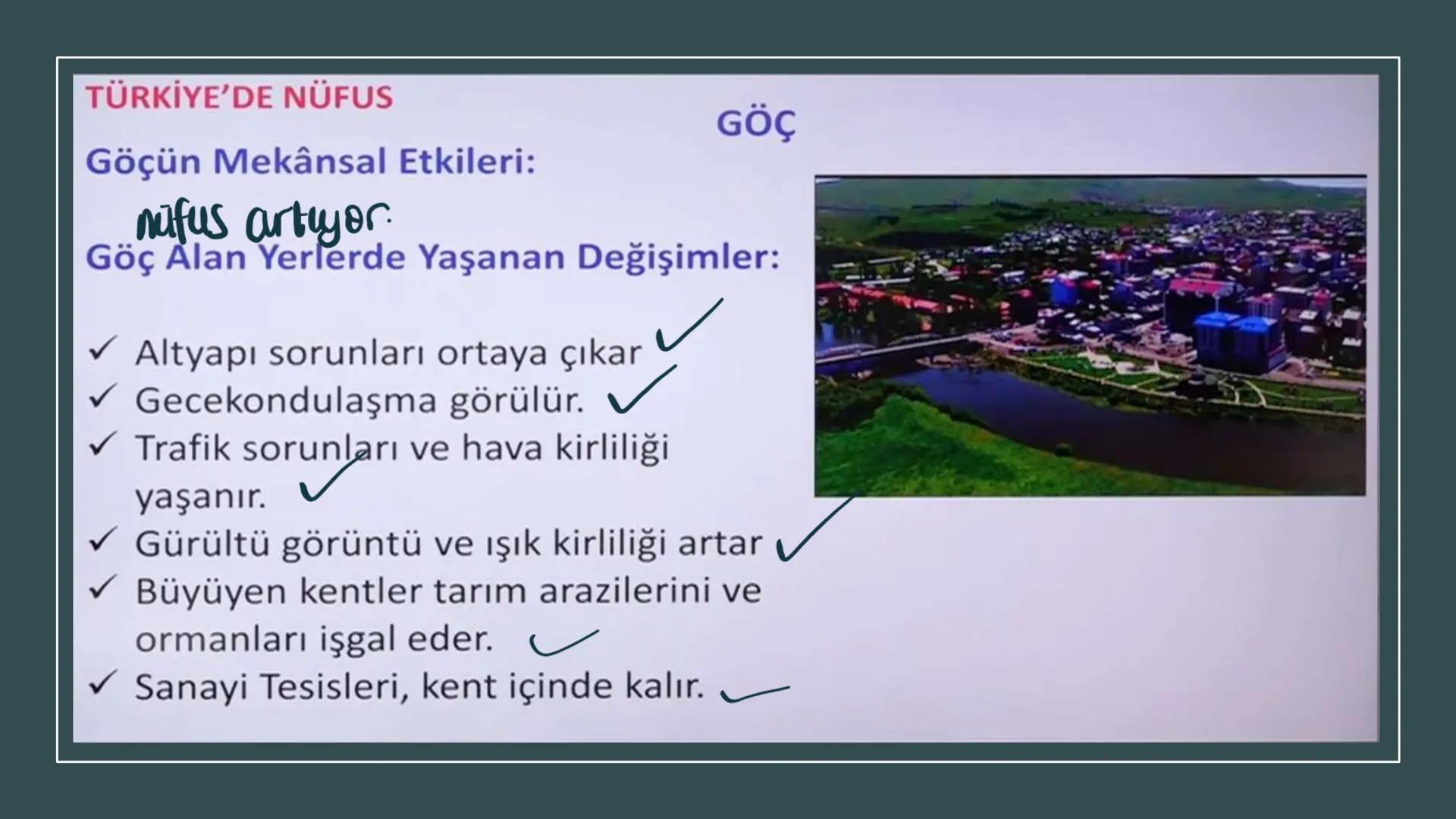 TÜRKİYE'DE NÜFUS Sınırları belli bir alanda belli bir zaman diliminde yaşayan insan sayısına nüfus
denir.
▸ Demografik Yatırımlar: Nüfusa ya