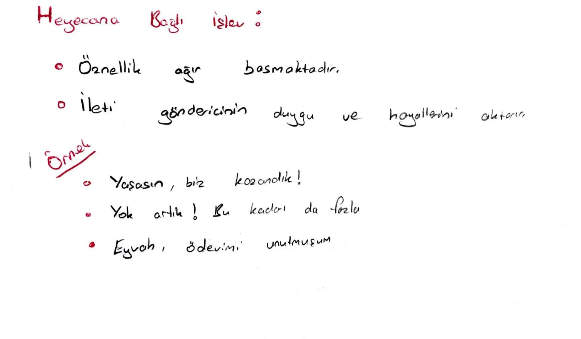 Dilin
İşlevleri

Göndergesel islev Bu işleude dil bilgi vermek bir seyi açıklamak
ya da bir düşünceyi aktormak amacıyla kullanılır. Bu sözcü