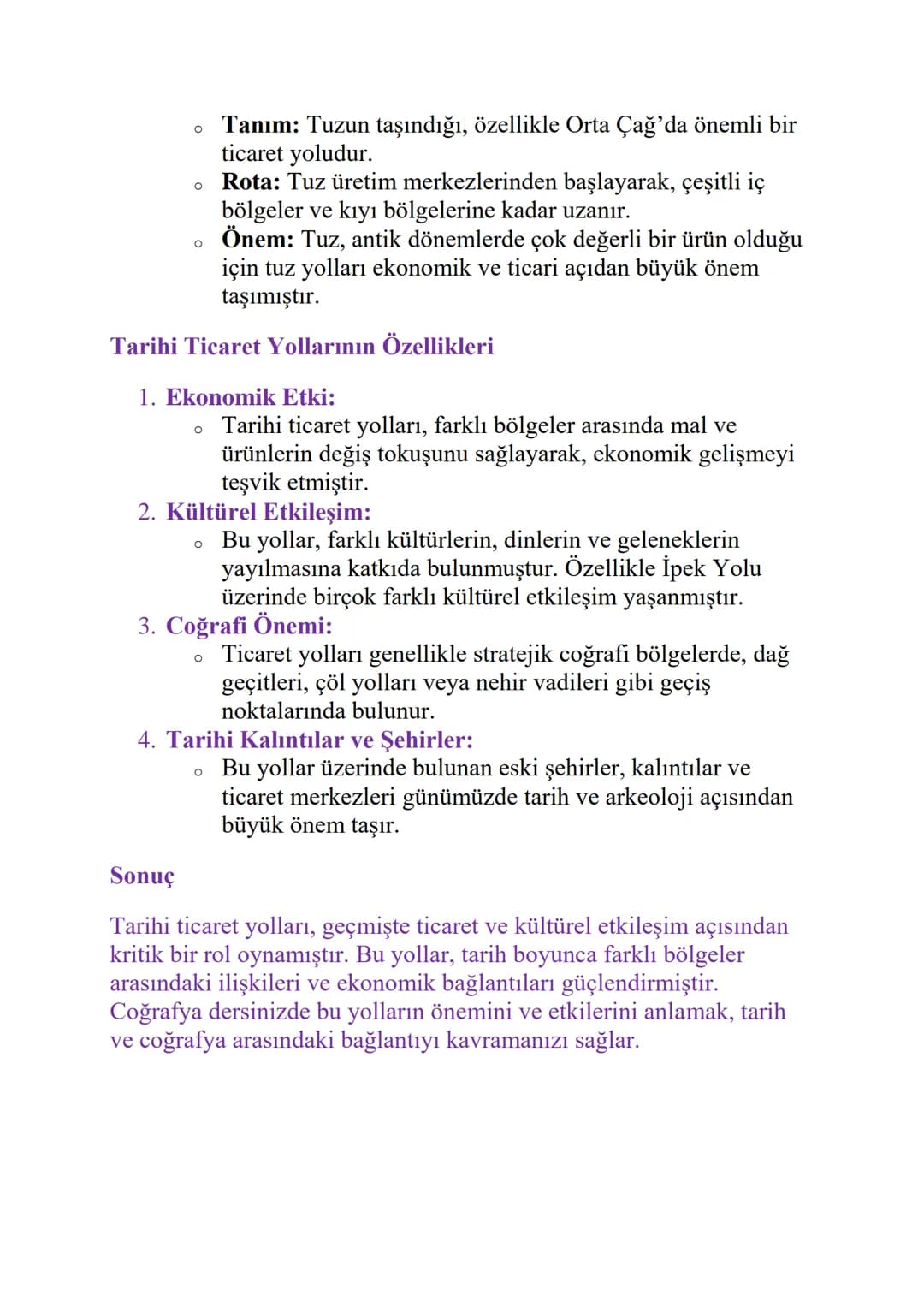 TARİHİ TİCARET YOLLARI
Tarihi Ticaret Yolları
1. İpek Yolu:
о
о
о
Tanım: Asya'nın batısından doğusuna uzanan, Çin'den
Avrupa'ya kadar devam 